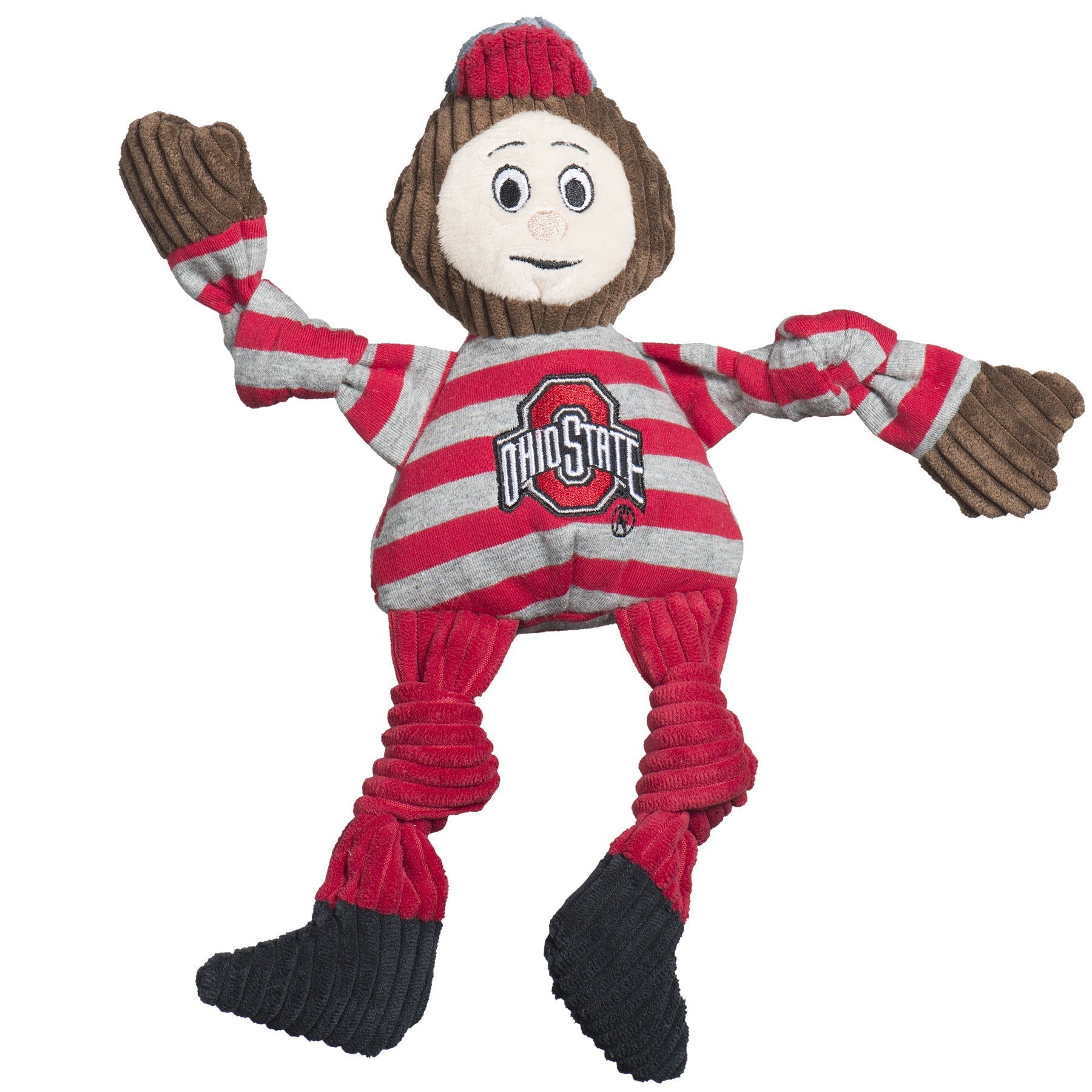NCAA Ohio State University, Brutus the Buckeye Knottie® Plush Dog Toy by HuggleHounds