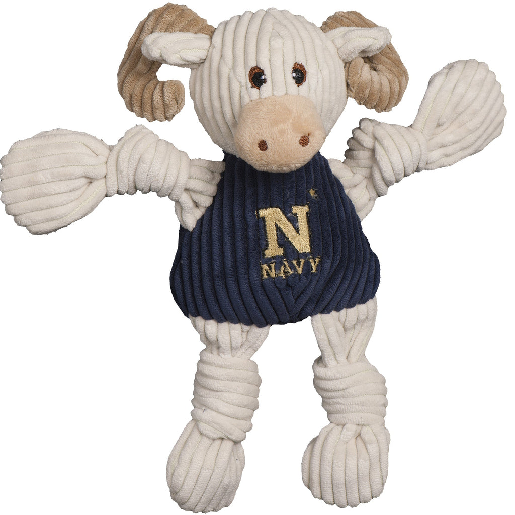 NCAA U.S. Naval Academy, Bill the Goat Knottie® Plush Dog Toy by HuggleHounds