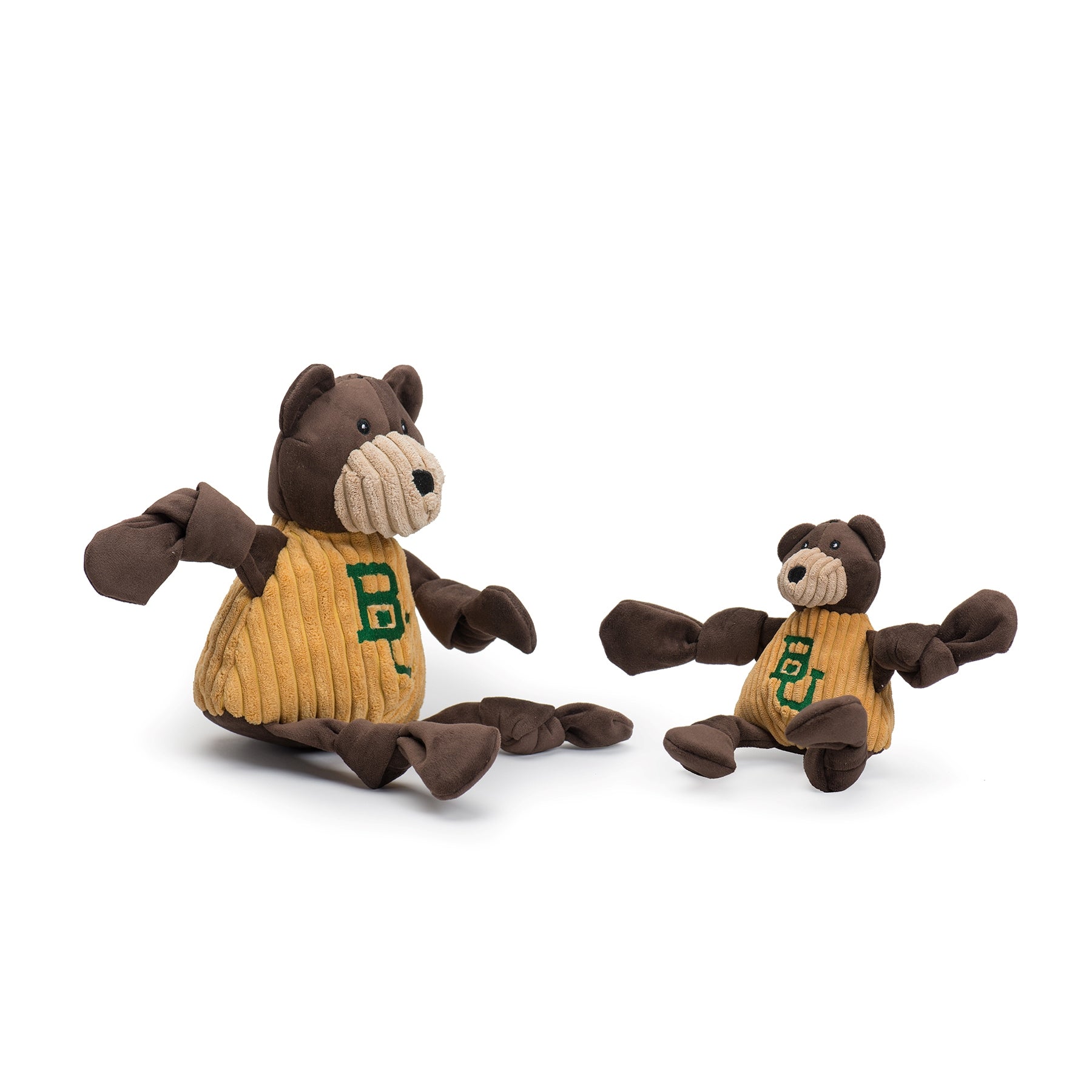 NCAA Baylor University, Bruiser the Bear Knottie® Plush Dog Toy by HuggleHounds
