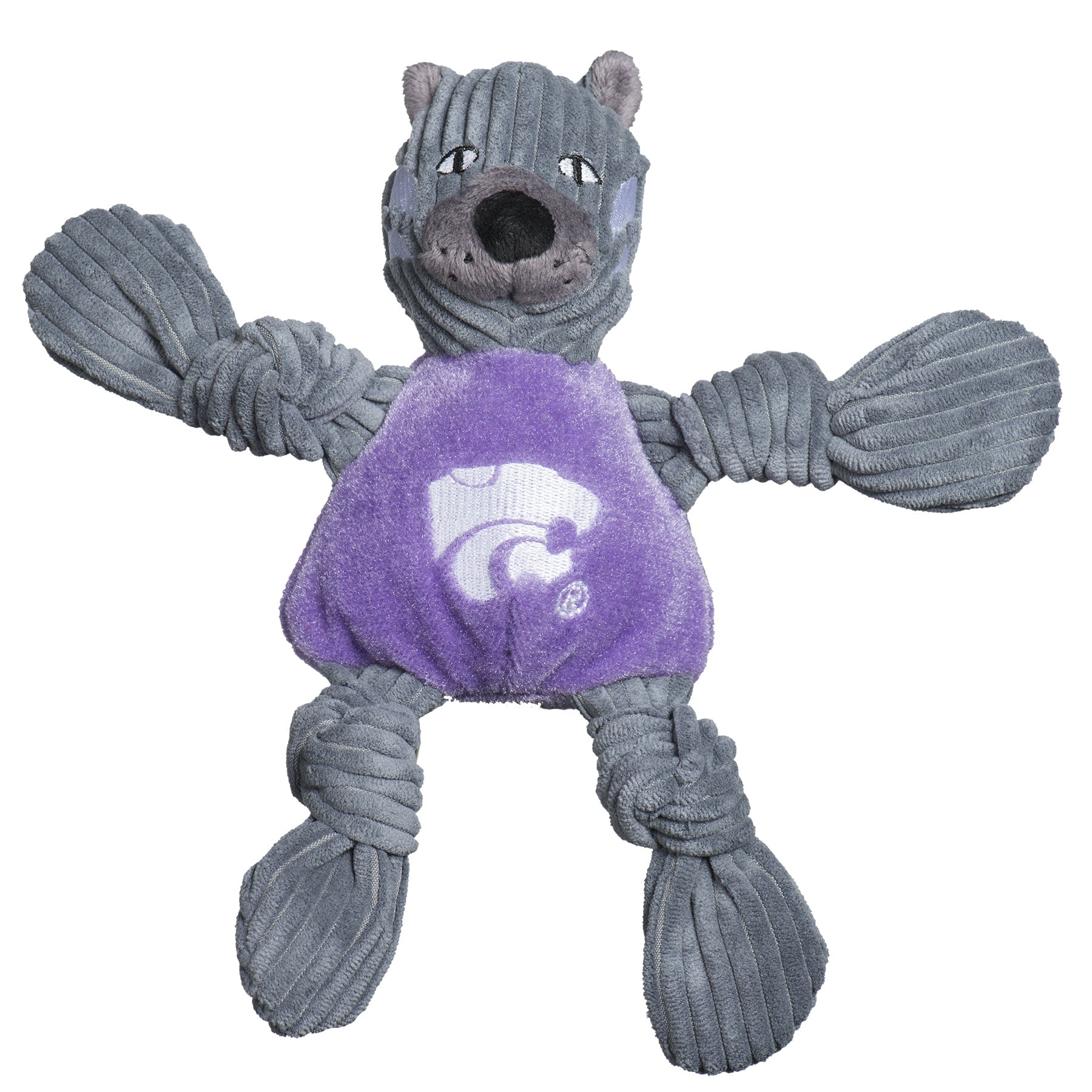 NCAA Kansas State University, Willie the Wildcat Knottie® Plush Dog Toy by HuggleHounds