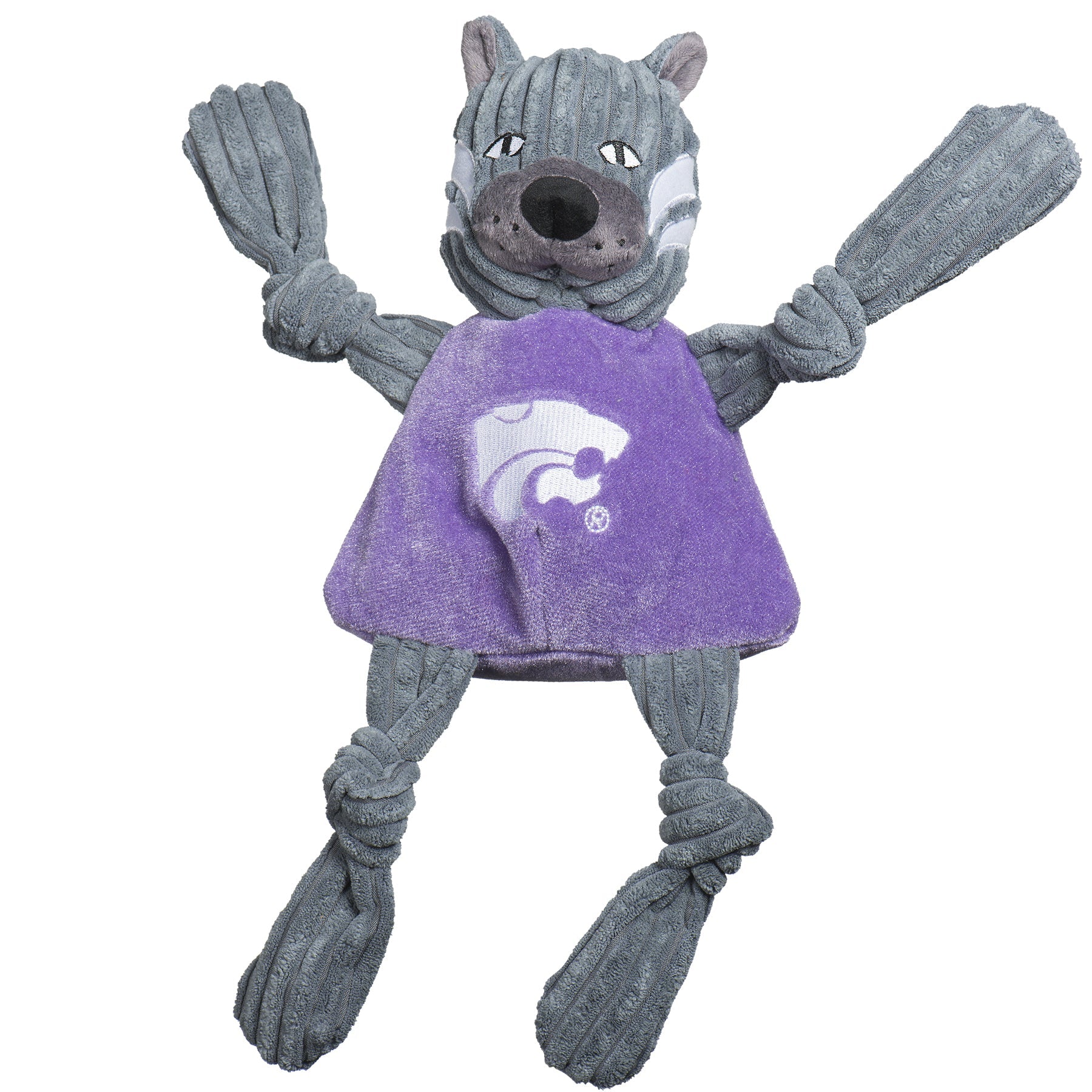 NCAA Kansas State University, Willie the Wildcat Knottie® Plush Dog Toy by HuggleHounds