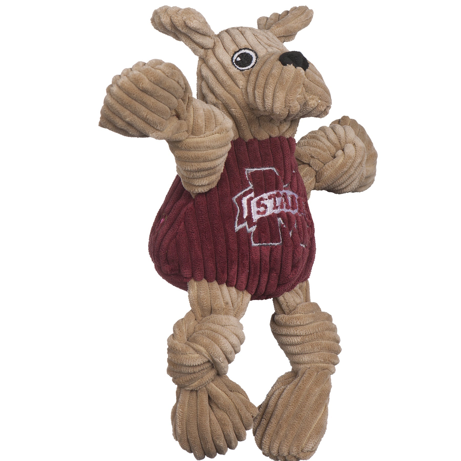 NCAA Mississippi State University, Bully the Bulldog Knottie® Plush Dog Toy by HuggleHounds