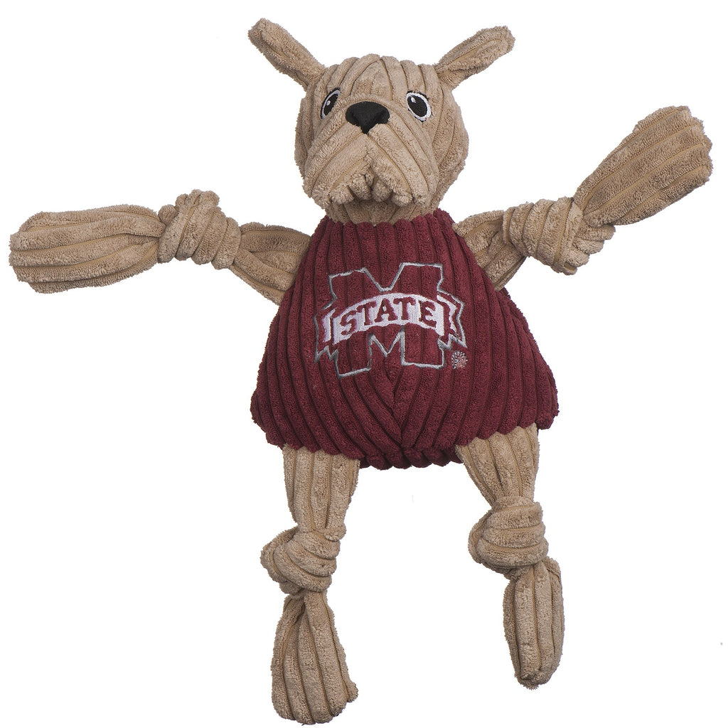 NCAA Mississippi State University, Bully the Bulldog Knottie® Plush Dog Toy by HuggleHounds
