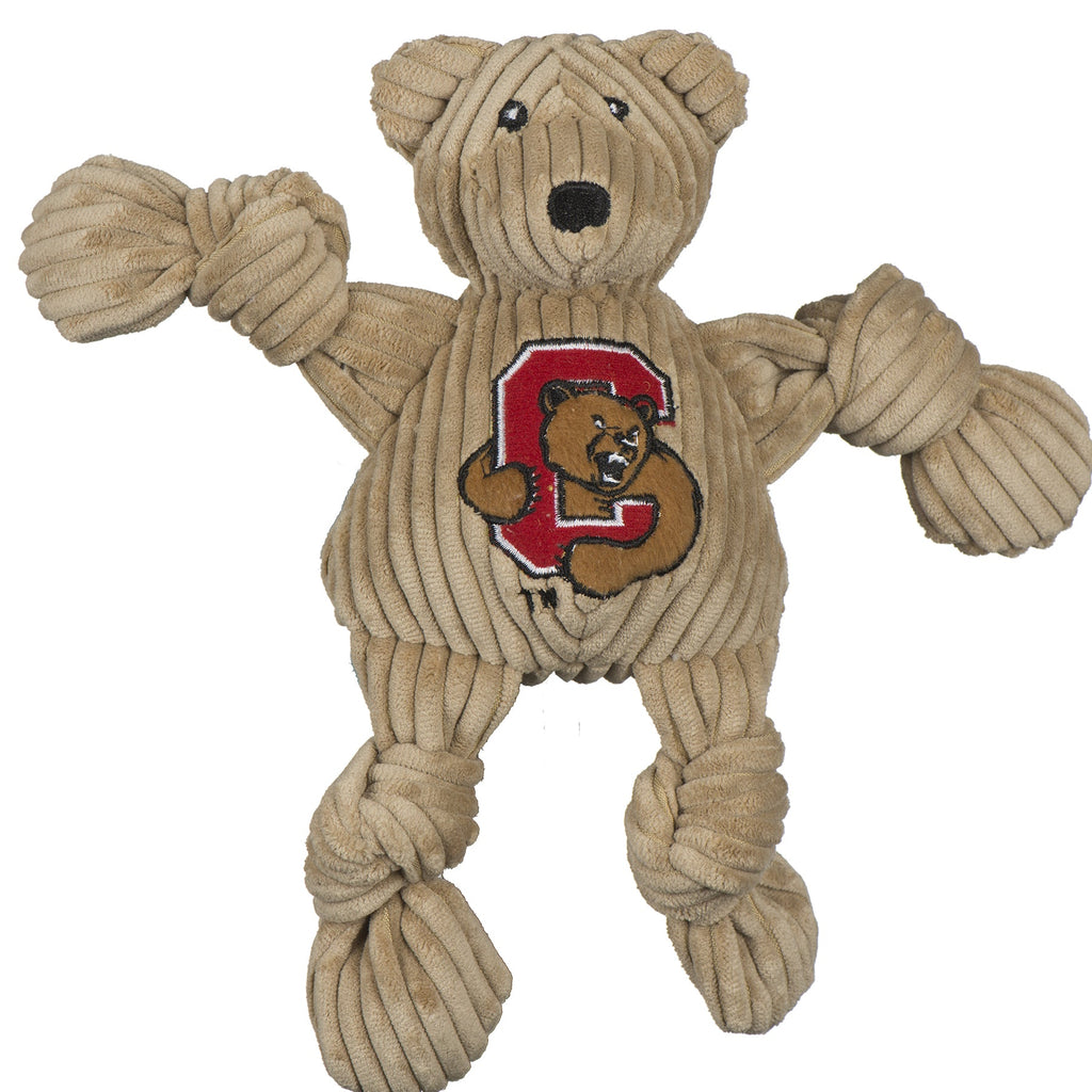 NCAA Cornell University, Big Red Bear Knottie® Plush Dog Toy by HuggleHounds