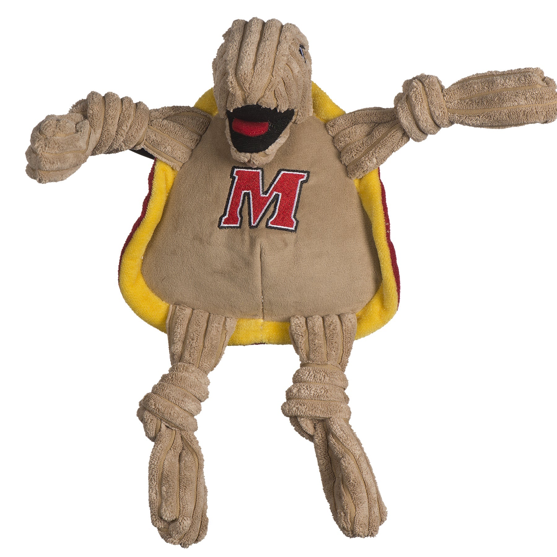 NCAA University of Maryland - Testudo the Terrapin Knottie® Plush Dog Toy by HuggleHounds