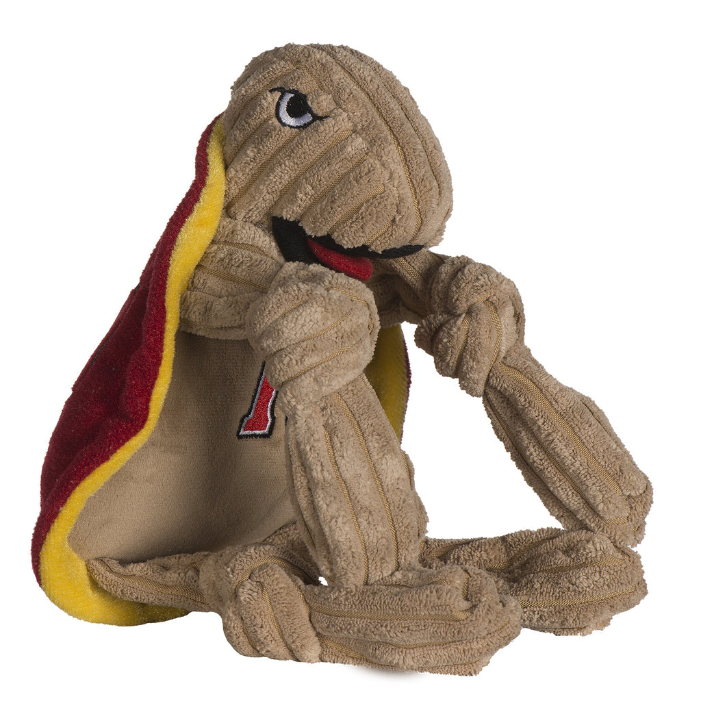 NCAA University of Maryland - Testudo the Terrapin Knottie® Plush Dog Toy by HuggleHounds