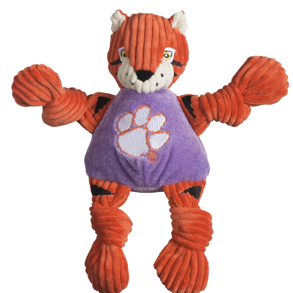 NCAA Clemson University, The Tiger Knottie® Plush Dog Toy by HuggleHounds