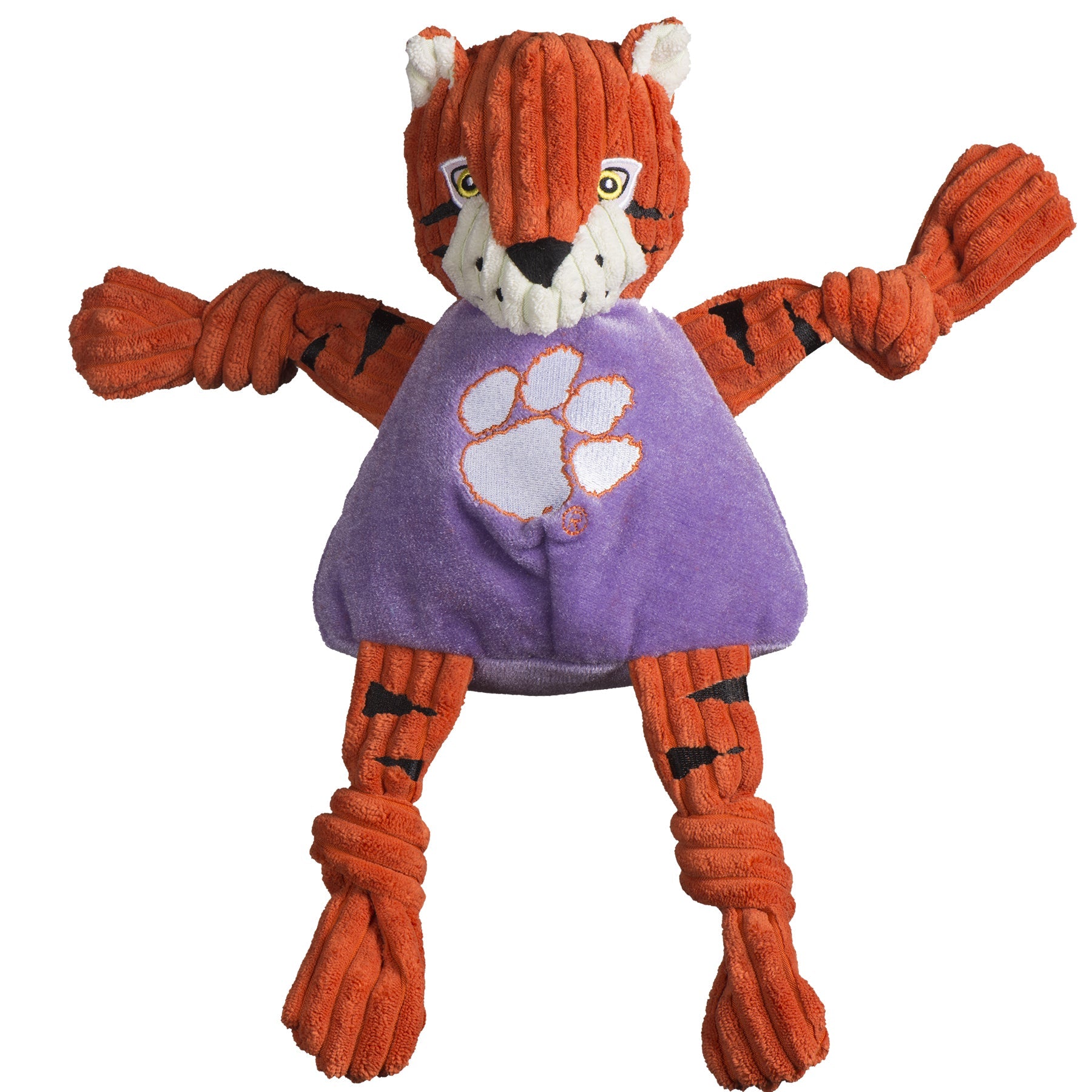NCAA Clemson University, The Tiger Knottie® Plush Dog Toy by HuggleHounds