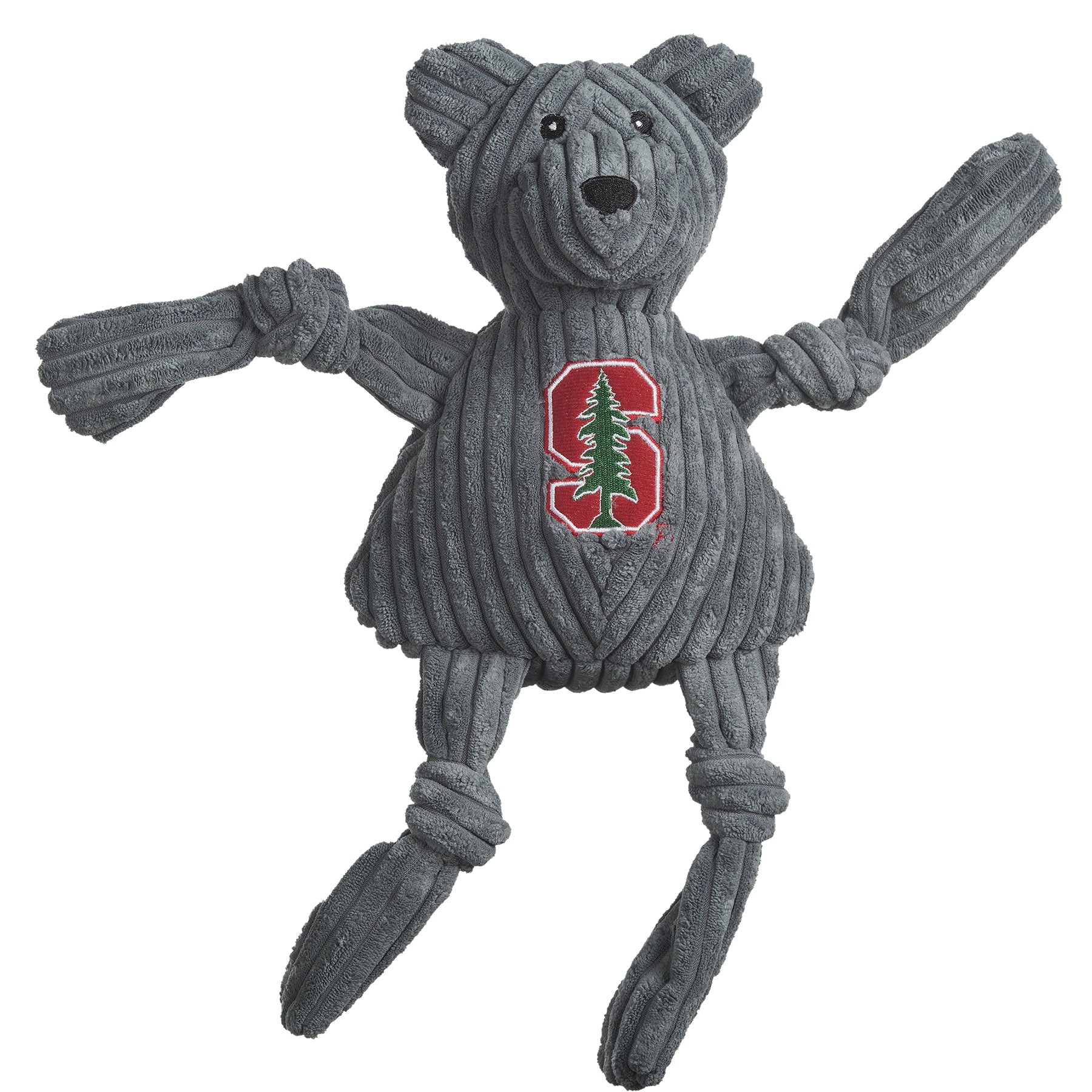 NCAA Stanford University, Stanford Tree Bear Knottie® Plush Dog Toy, Small by HuggleHounds