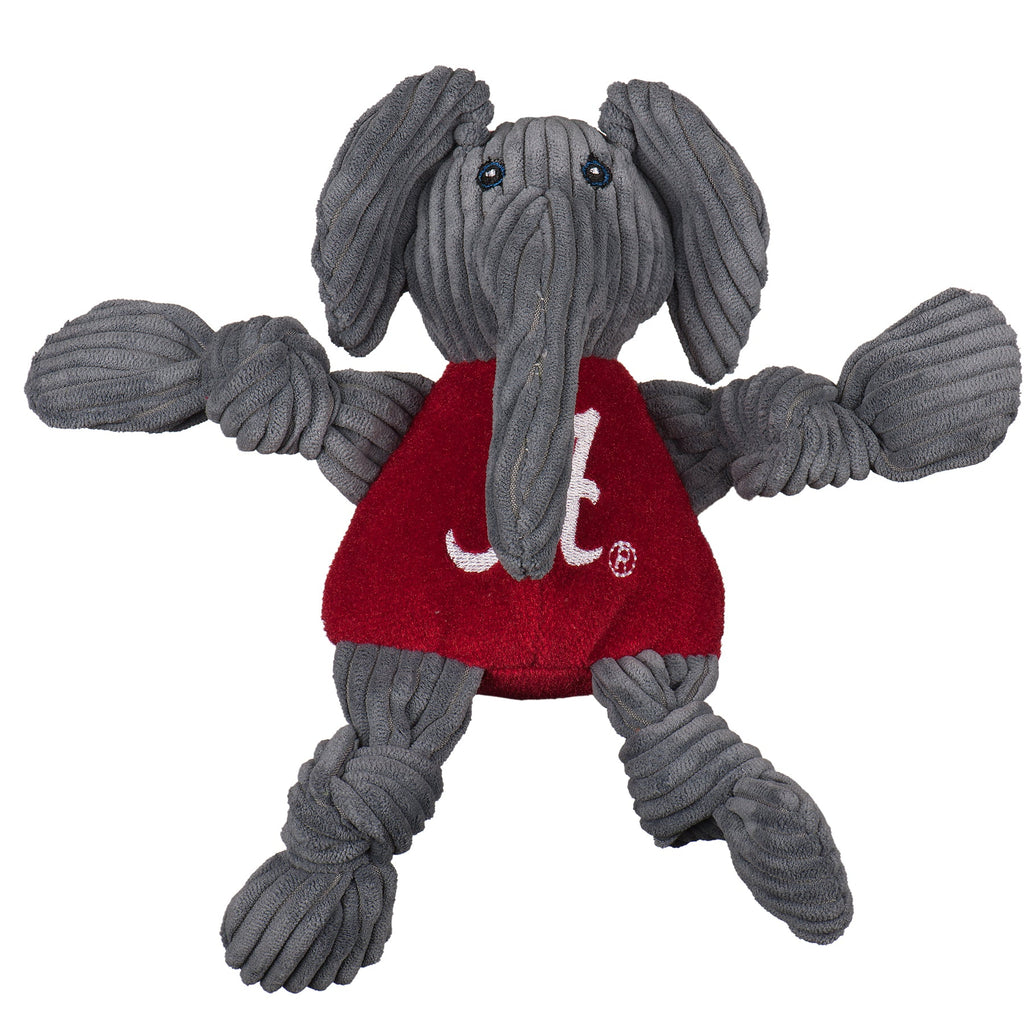NCAA University of Alabama, Big Al Mascot Knottie® Plush Dog Toy by HuggleHounds
