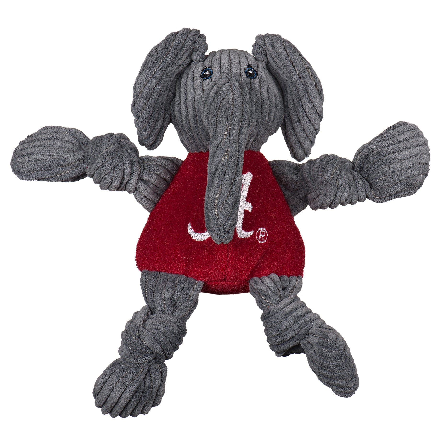 NCAA University of Alabama, Big Al Mascot Knottie® Plush Dog Toy by HuggleHounds