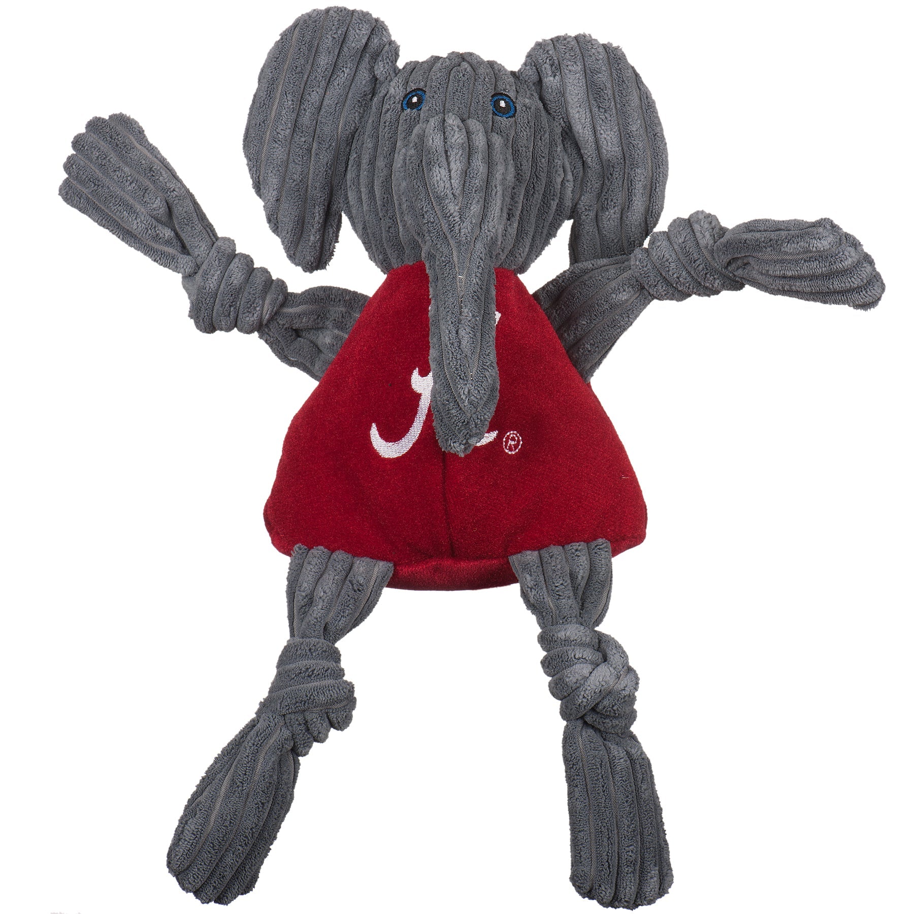 NCAA University of Alabama, Big Al Mascot Knottie® Plush Dog Toy by HuggleHounds