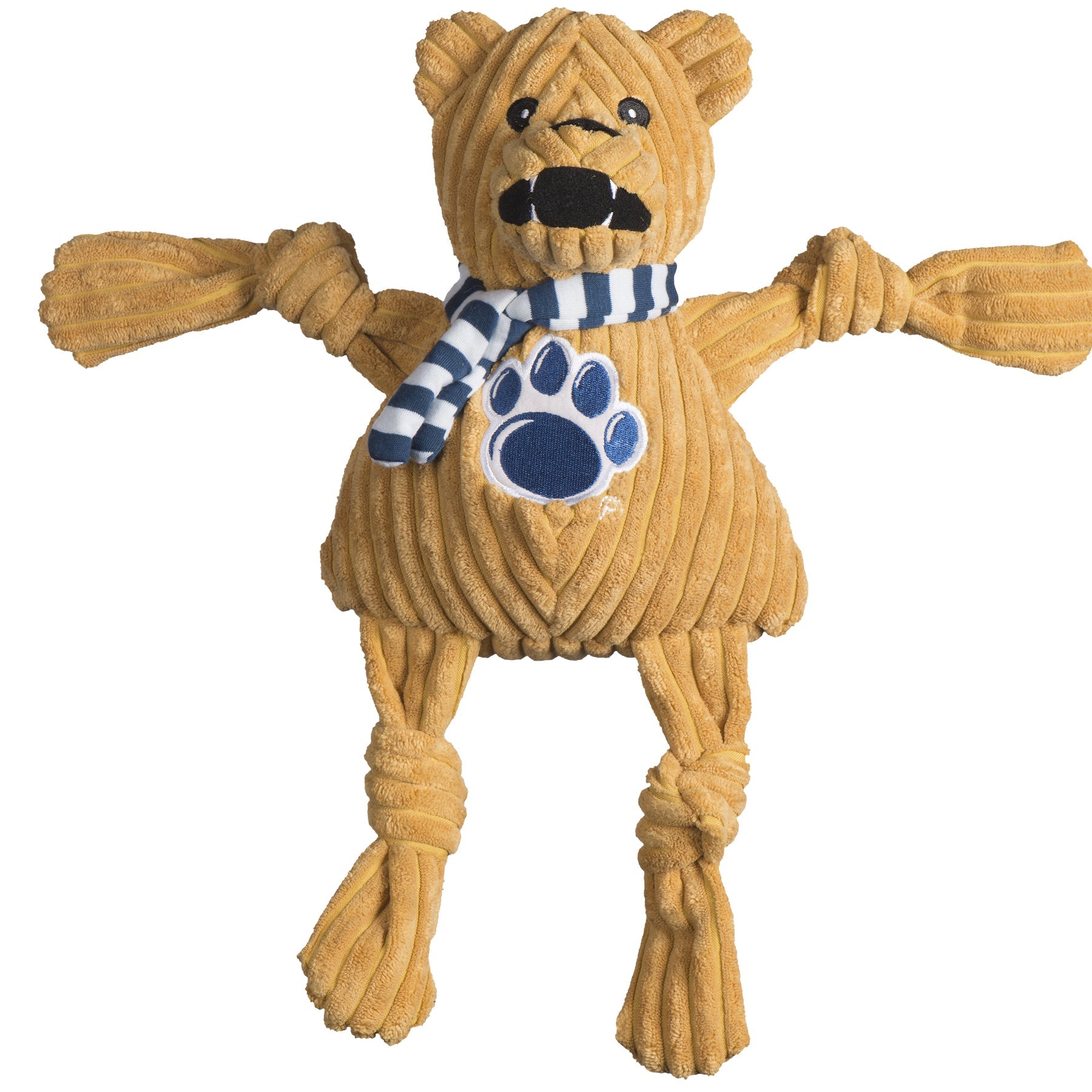 NCAA Penn State University, Nittany Lion Knottie® Plush Dog Toy by HuggleHounds