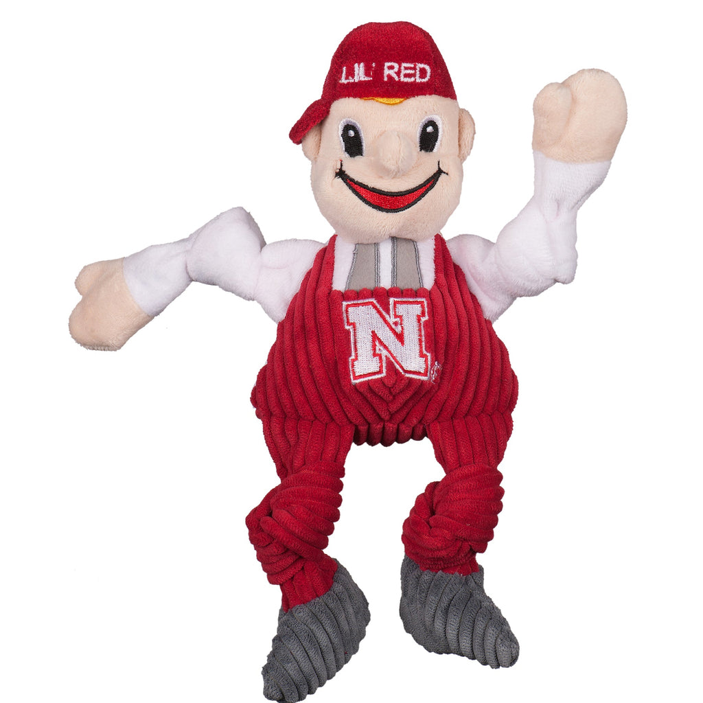 NCAA University of Nebraska, Lil Red Knottie® Plush Dog Toy by HuggleHounds