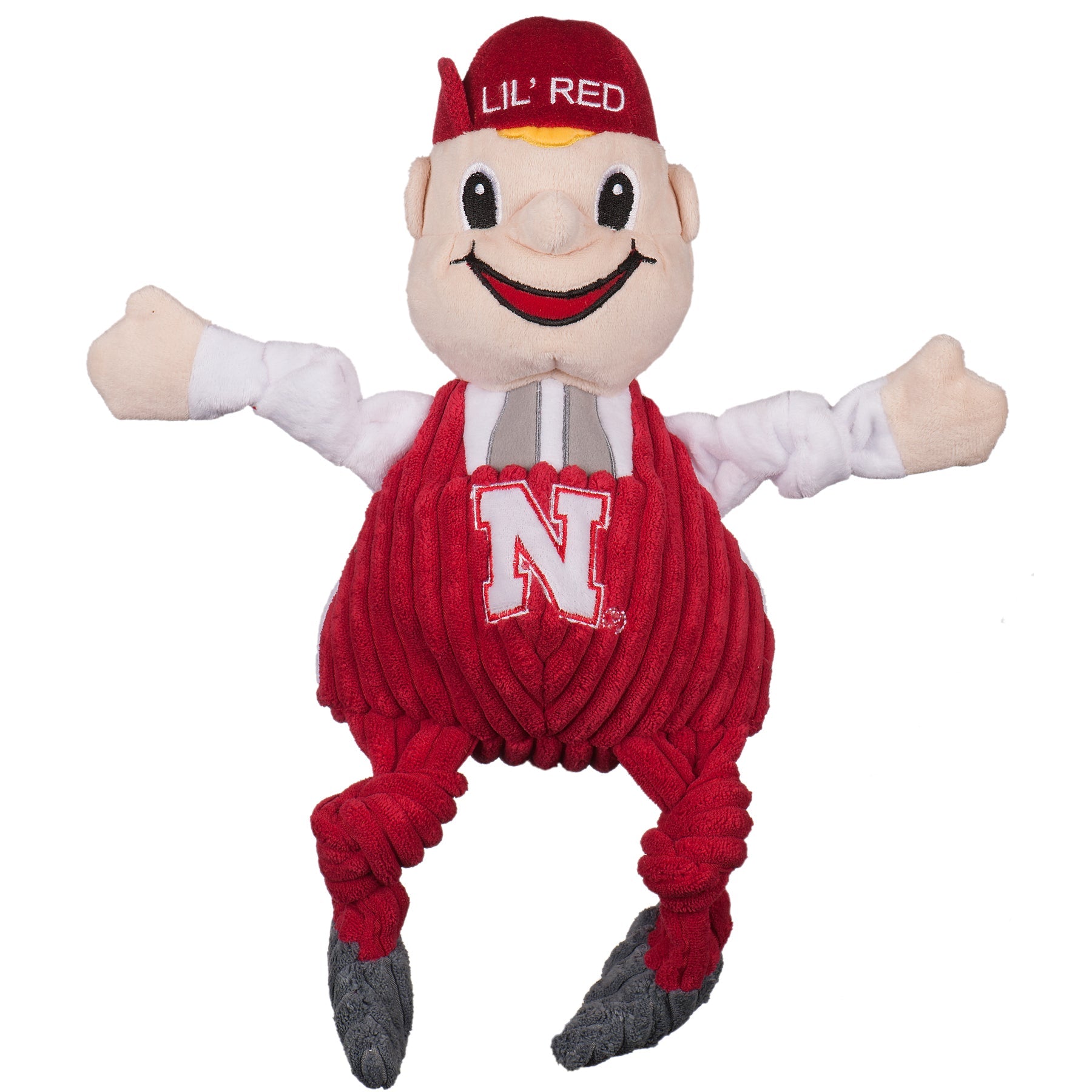 NCAA University of Nebraska, Lil Red Knottie® Plush Dog Toy by HuggleHounds