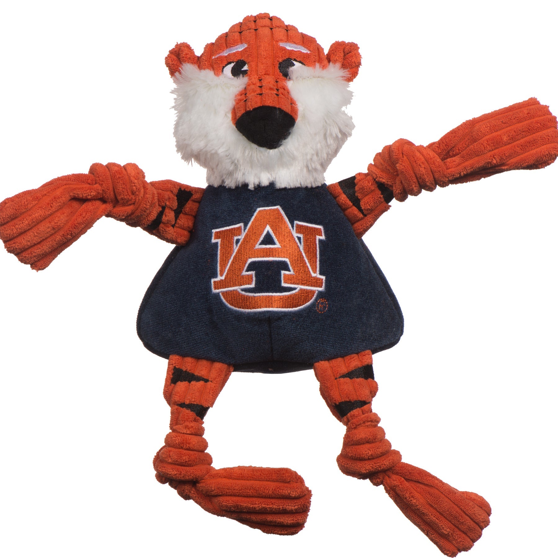 NCAA Auburn University, Aubie the Tiger Knottie® Plush Dog Toy by HuggleHounds