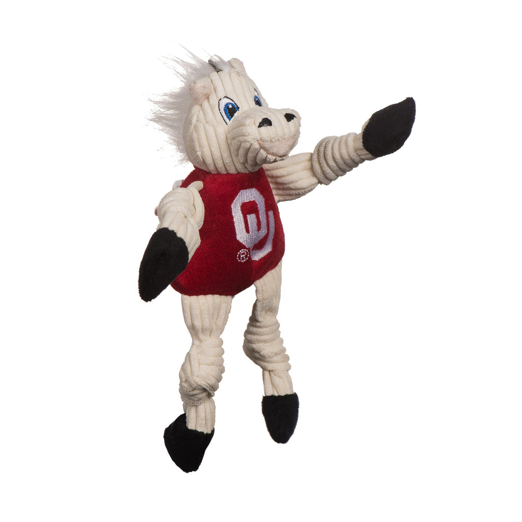 NCAA University of Oklahoma, Sooner Knottie® Plush Dog Toy by HuggleHounds