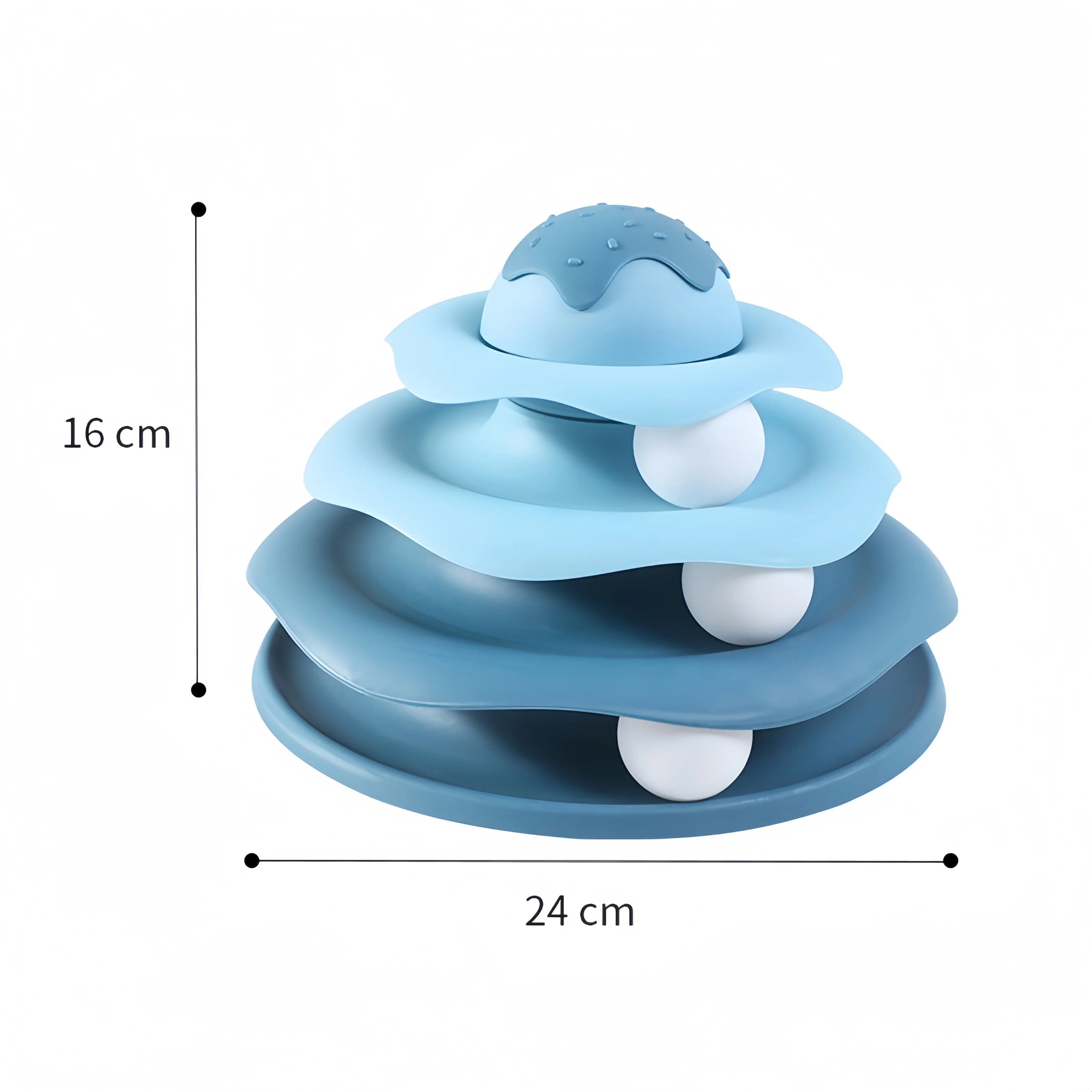 Cat Toy Tower Turntable Roller Balls 4 Levels by Love My Pet