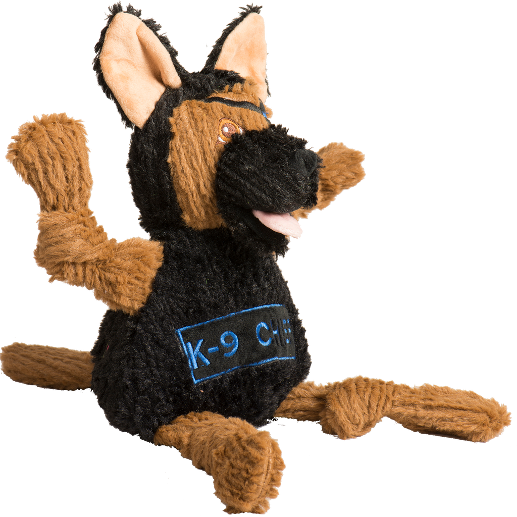 HuggleCause™, Project K-9 Hero, K-9 Chief Knottie® Plush Dog Toy, Large by HuggleHounds