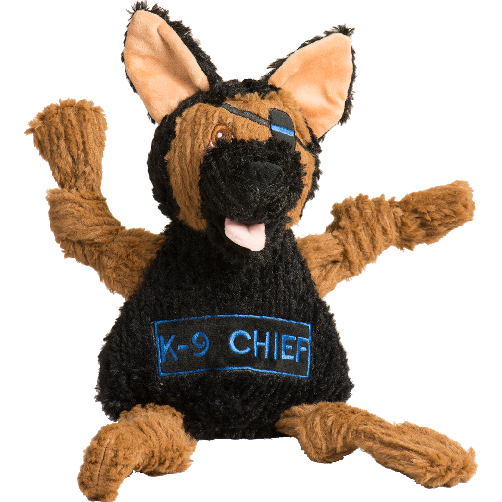 HuggleCause™, Project K-9 Hero, K-9 Chief Knottie® Plush Dog Toy, Large by HuggleHounds