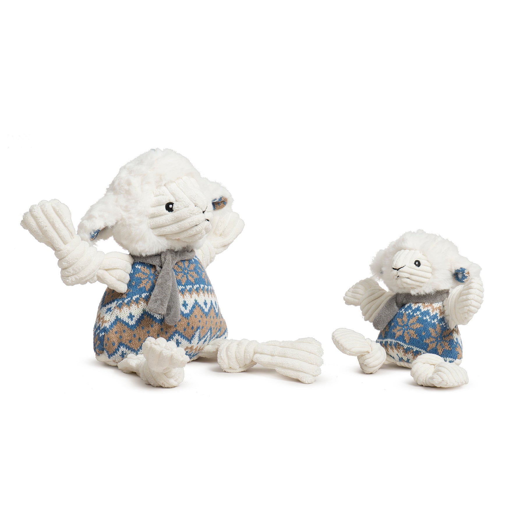 Leo Lamb Plush Dog Toy Knottie® by HuggleHounds