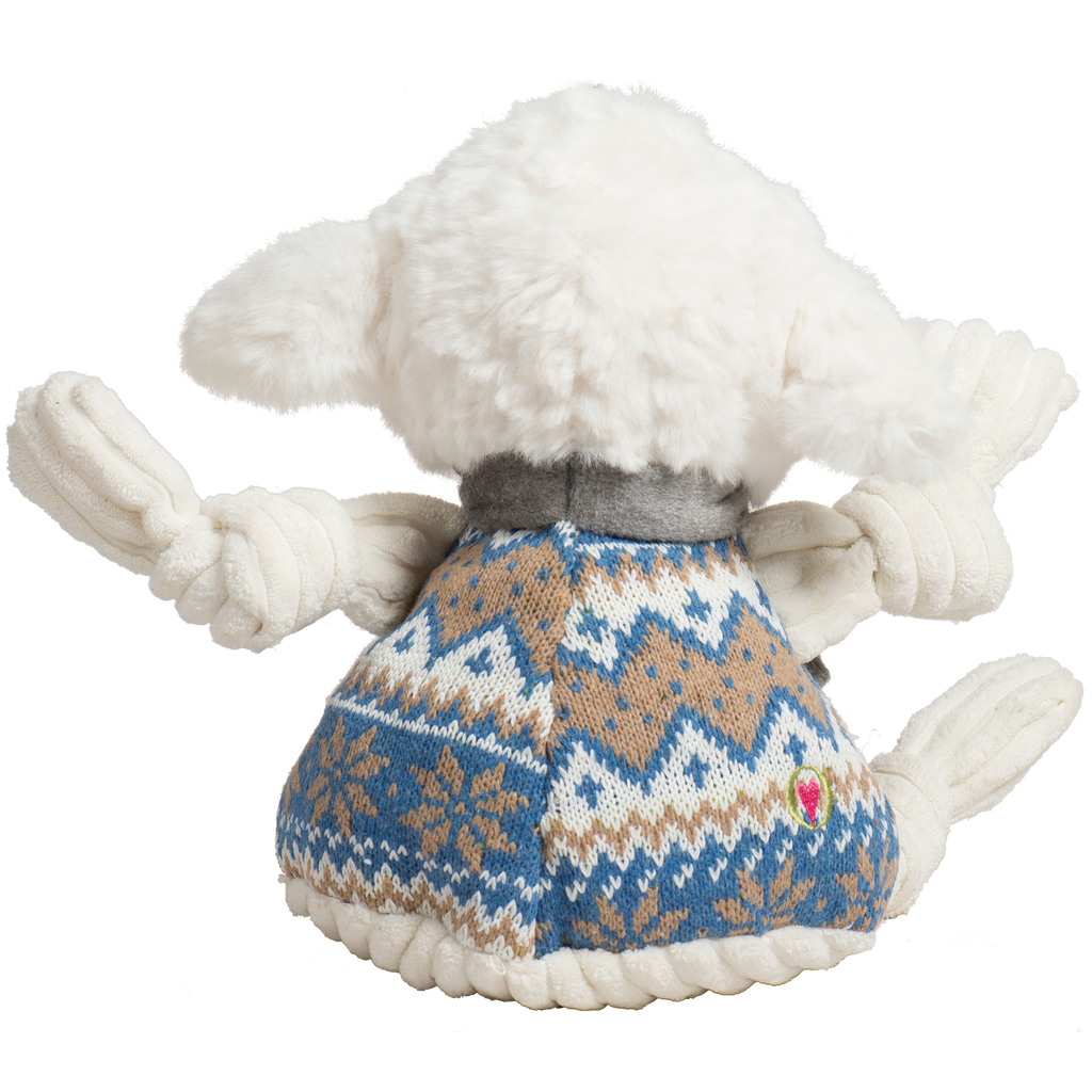 Leo Lamb Plush Dog Toy Knottie® by HuggleHounds