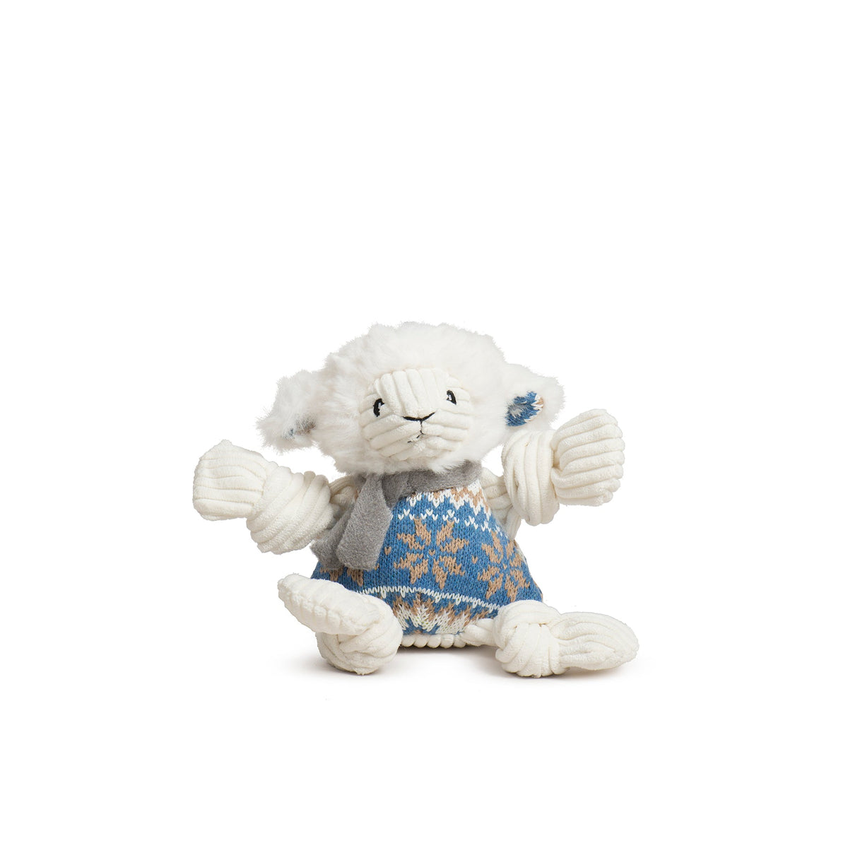 Leo Lamb Plush Dog Toy Knottie® by HuggleHounds