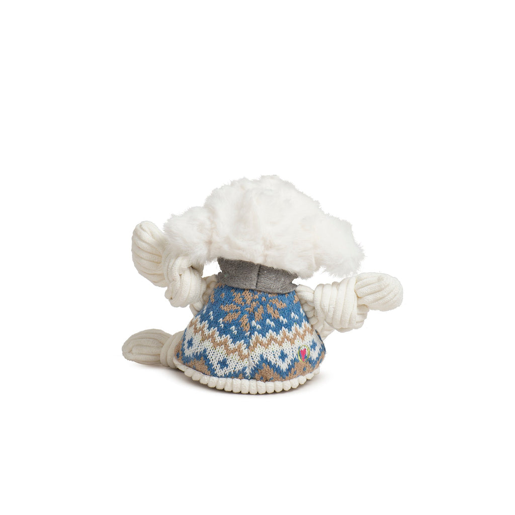 Leo Lamb Plush Dog Toy Knottie® by HuggleHounds