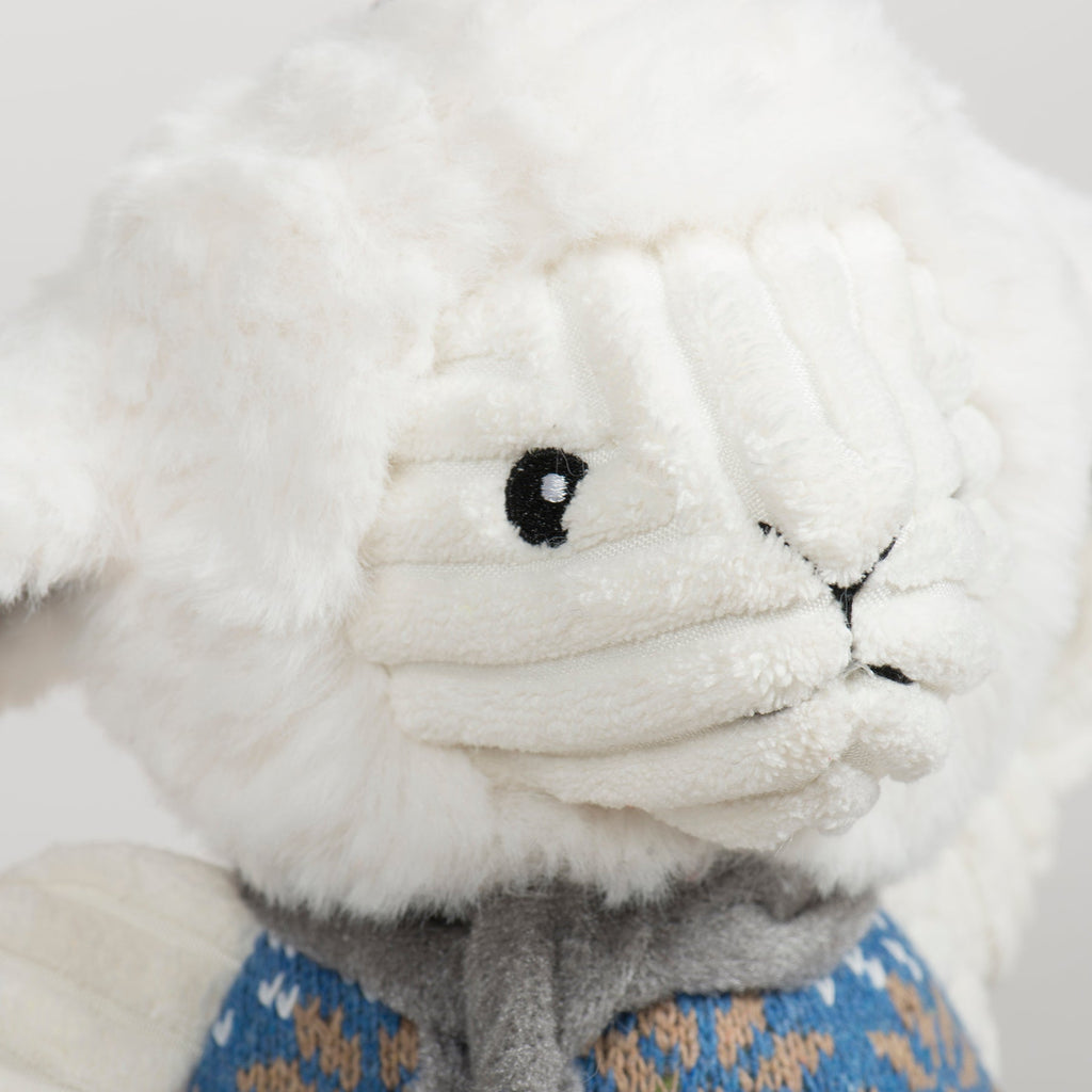 Leo Lamb Plush Dog Toy Knottie® by HuggleHounds