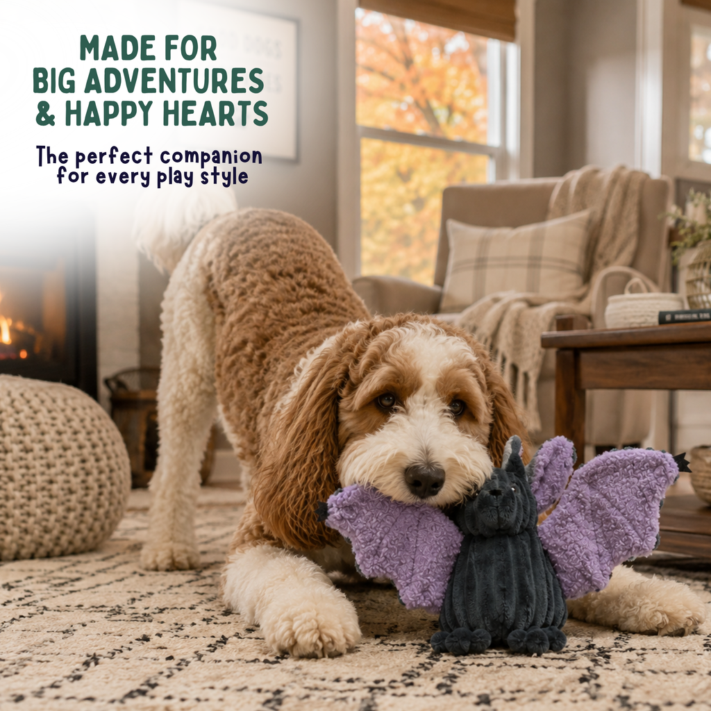 Baxter Bat Halloween Dog Toy by HuggleHounds