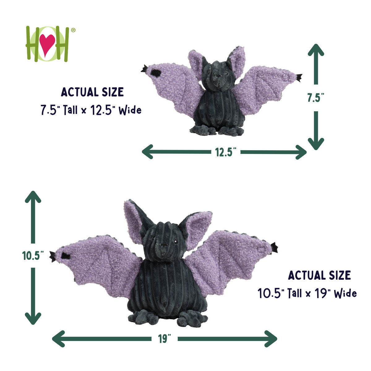 Baxter Bat Halloween Dog Toy by HuggleHounds