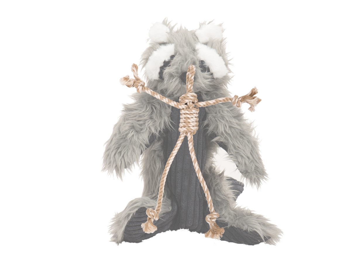 Redwood Raccoon X-Brace® Plush Dog Toy by HuggleHounds