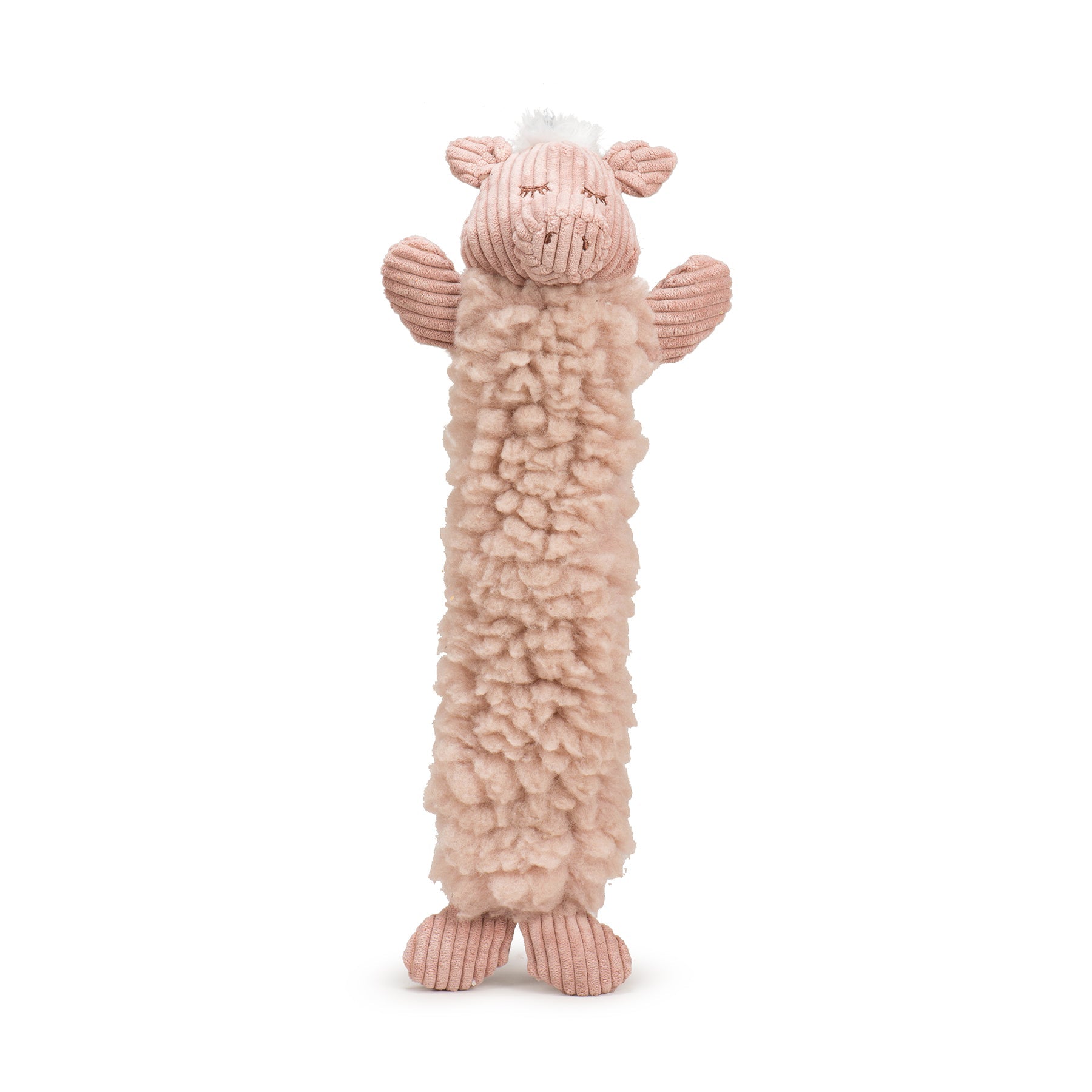 Penelope Pig Fluffer Long & Lovelie™ Durable Plush Dog Toy by HuggleHounds