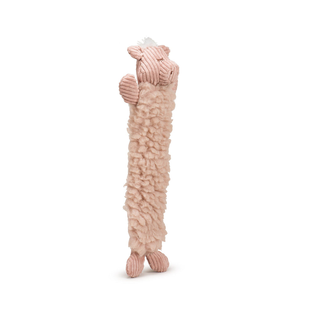 Penelope Pig Fluffer Long & Lovelie™ Durable Plush Dog Toy by HuggleHounds