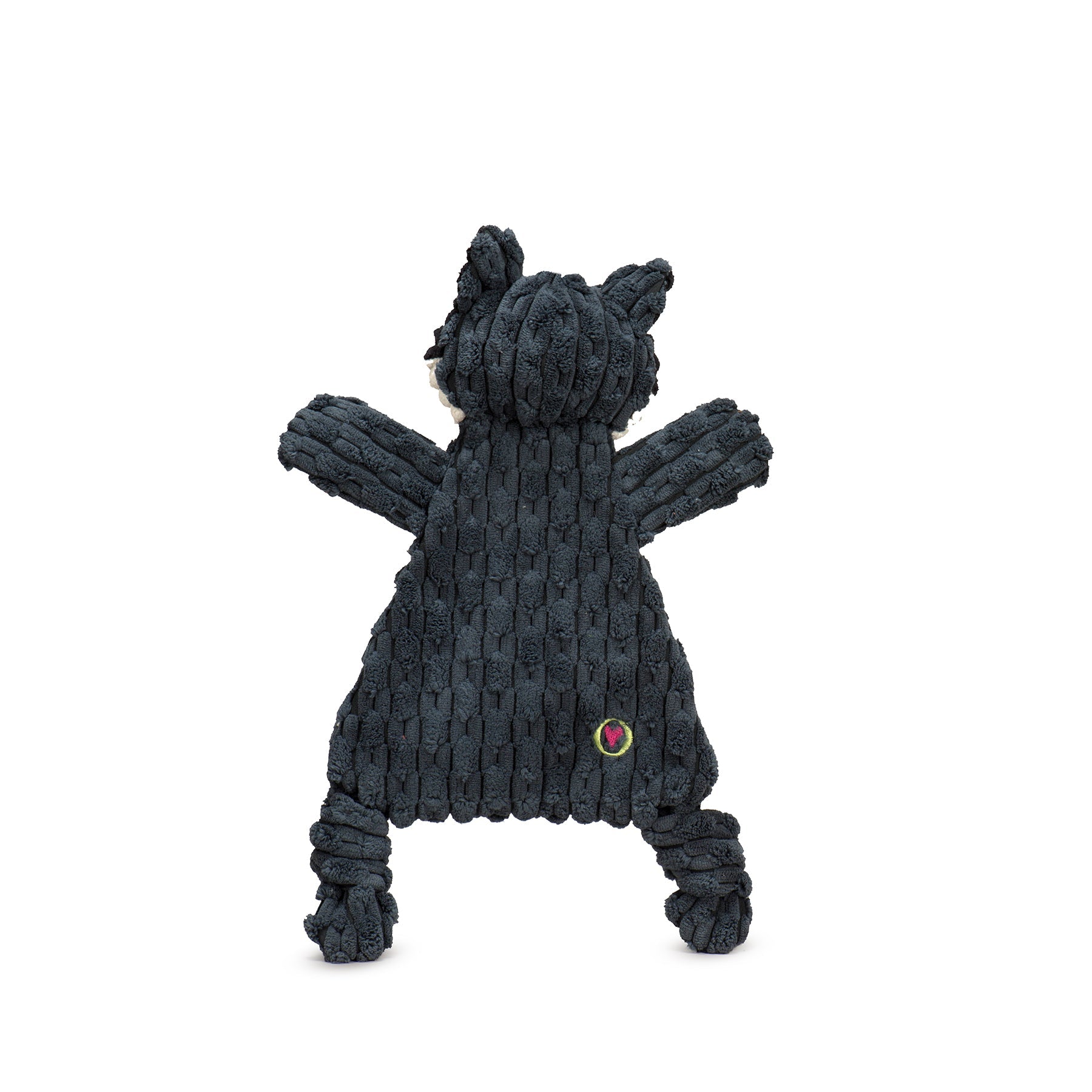 Reggie Raccoon HuggleFlatties™ Durable Plush Dog Toy by HuggleHounds
