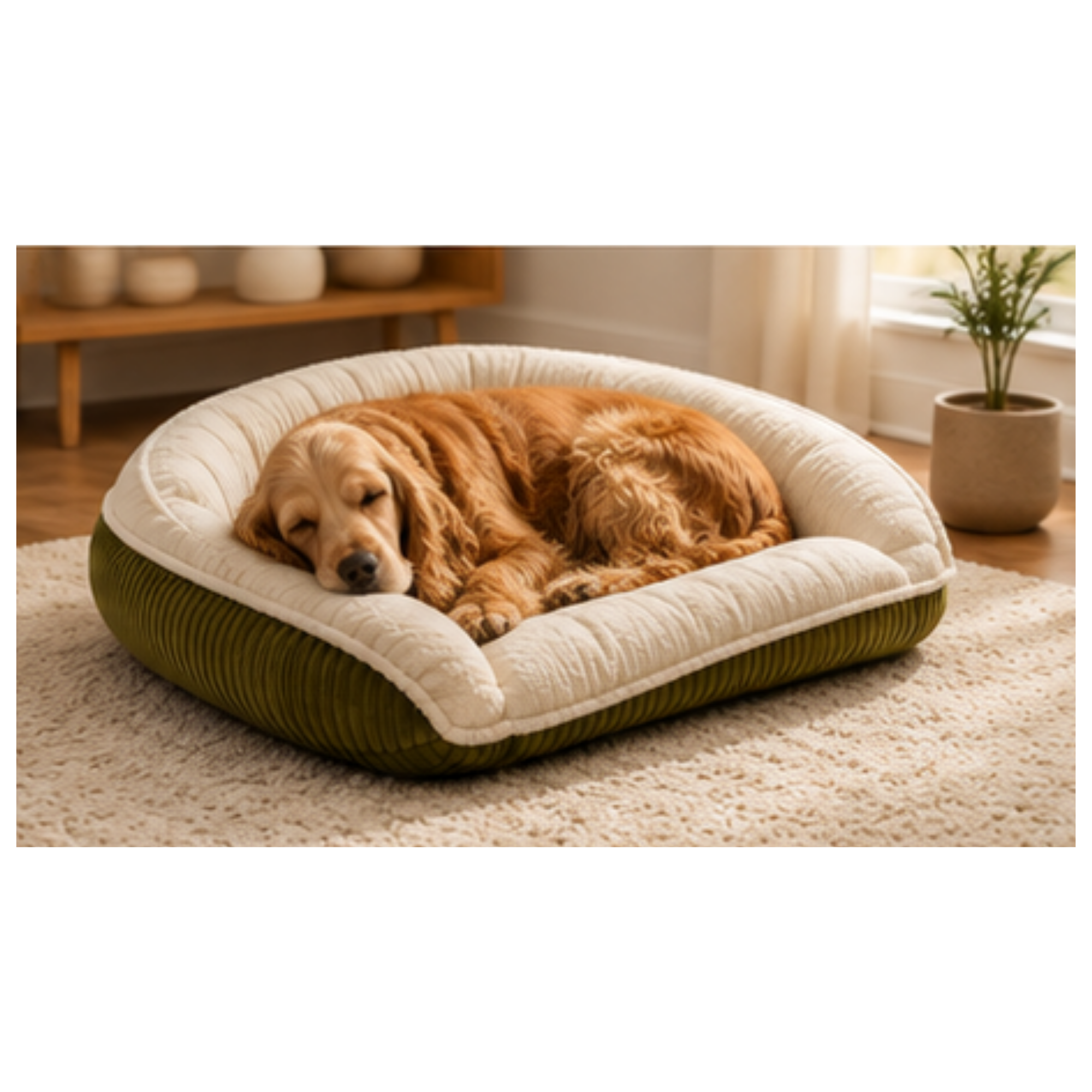 Scout Perfect Bolster Dog Bed by HuggleHounds