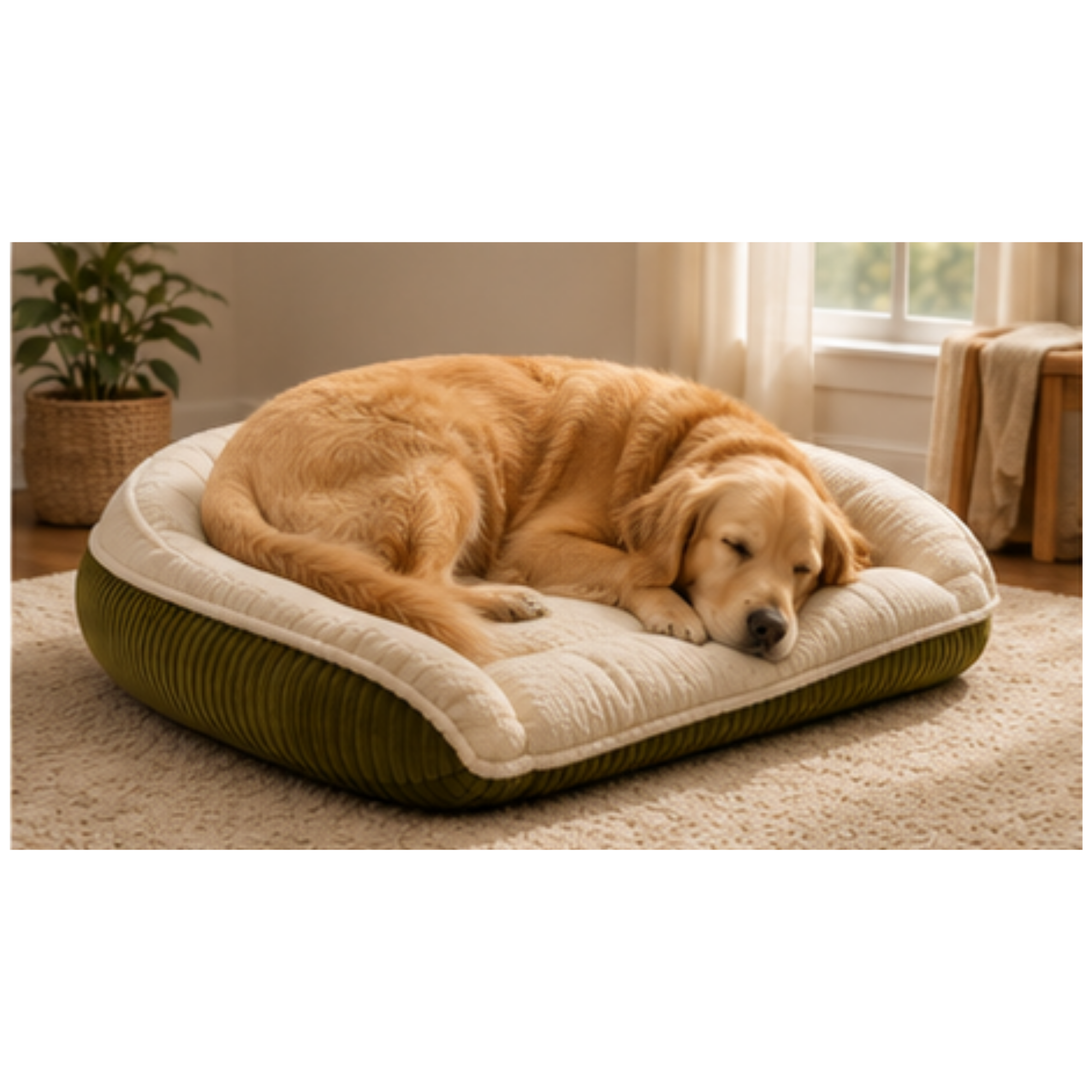 Scout Perfect Bolster Dog Bed by HuggleHounds