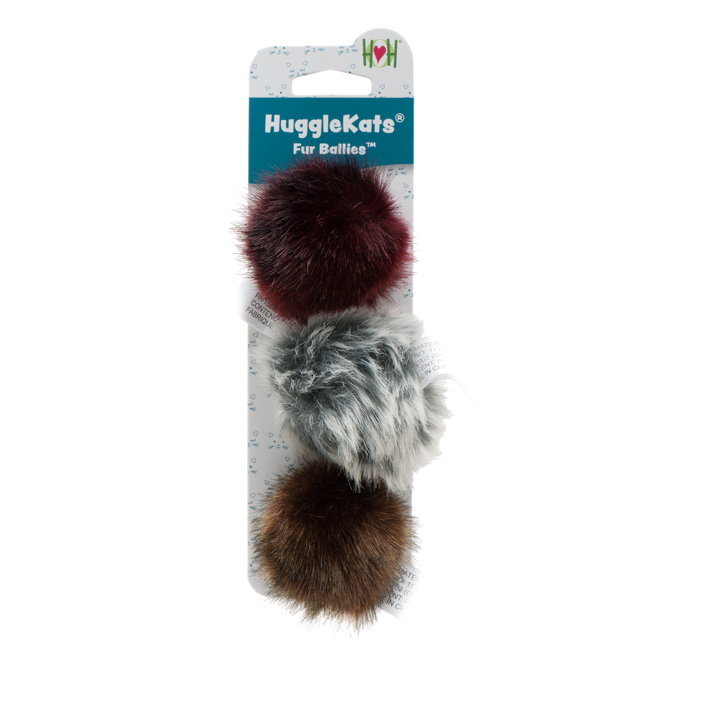 HuggleKats® Fur Ballies Cat Toys, 3 Pack by HuggleHounds