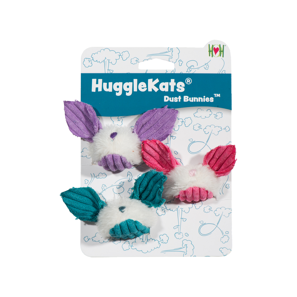 HuggleKats® Dust Bunnies Cat Toys, 3 Pack by HuggleHounds