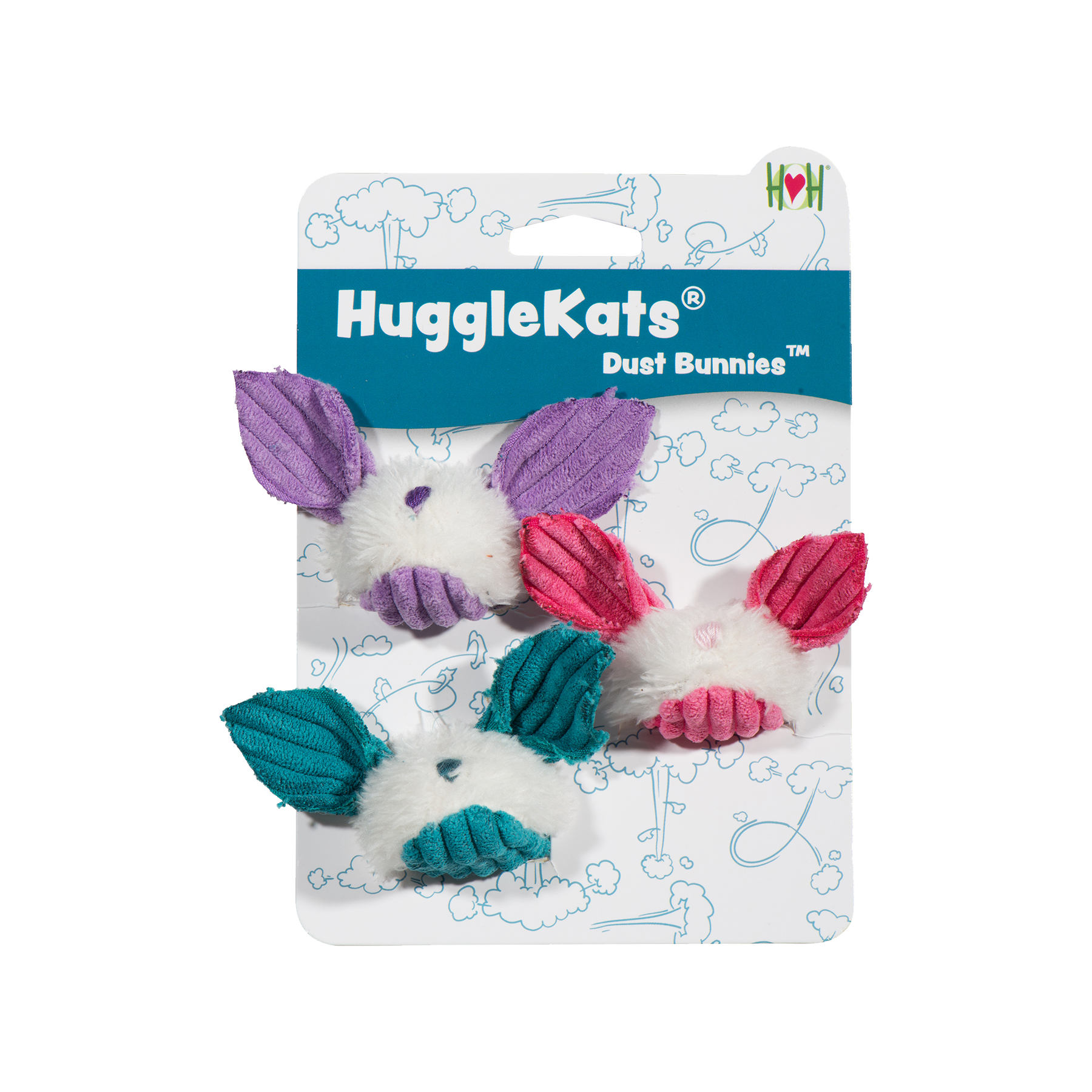 HuggleKats® Dust Bunnies Cat Toys, 3 Pack by HuggleHounds