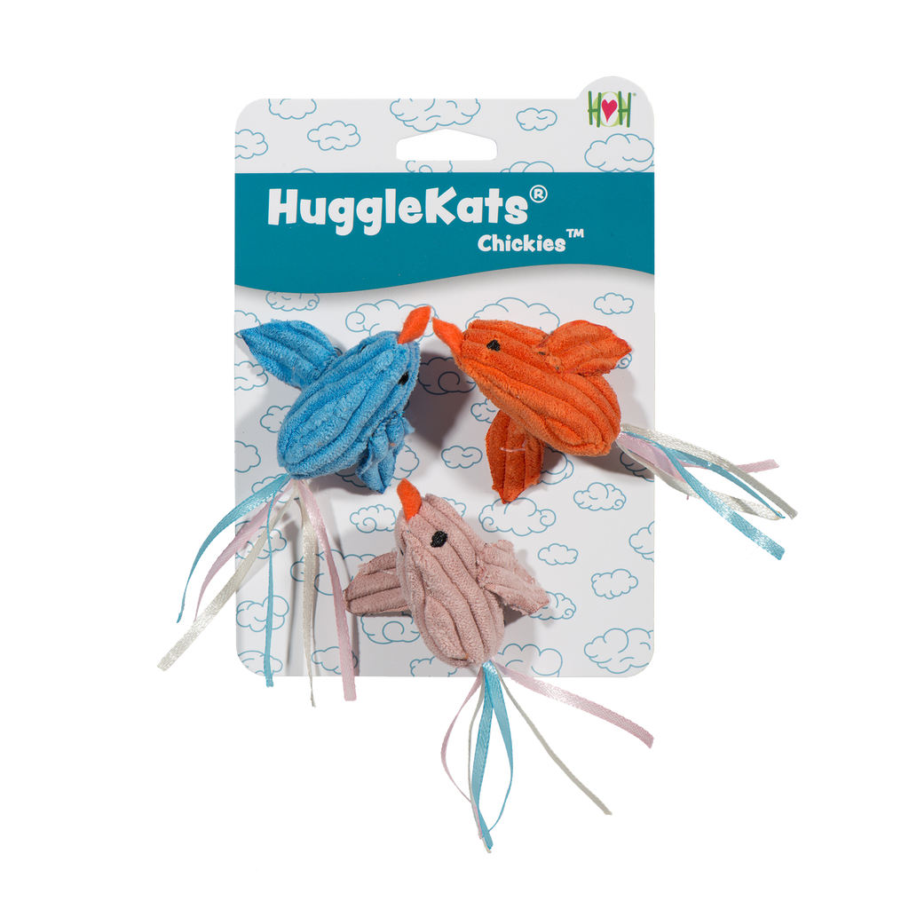 HuggleKats® Chickies Cat Toys, 3 Pack by HuggleHounds