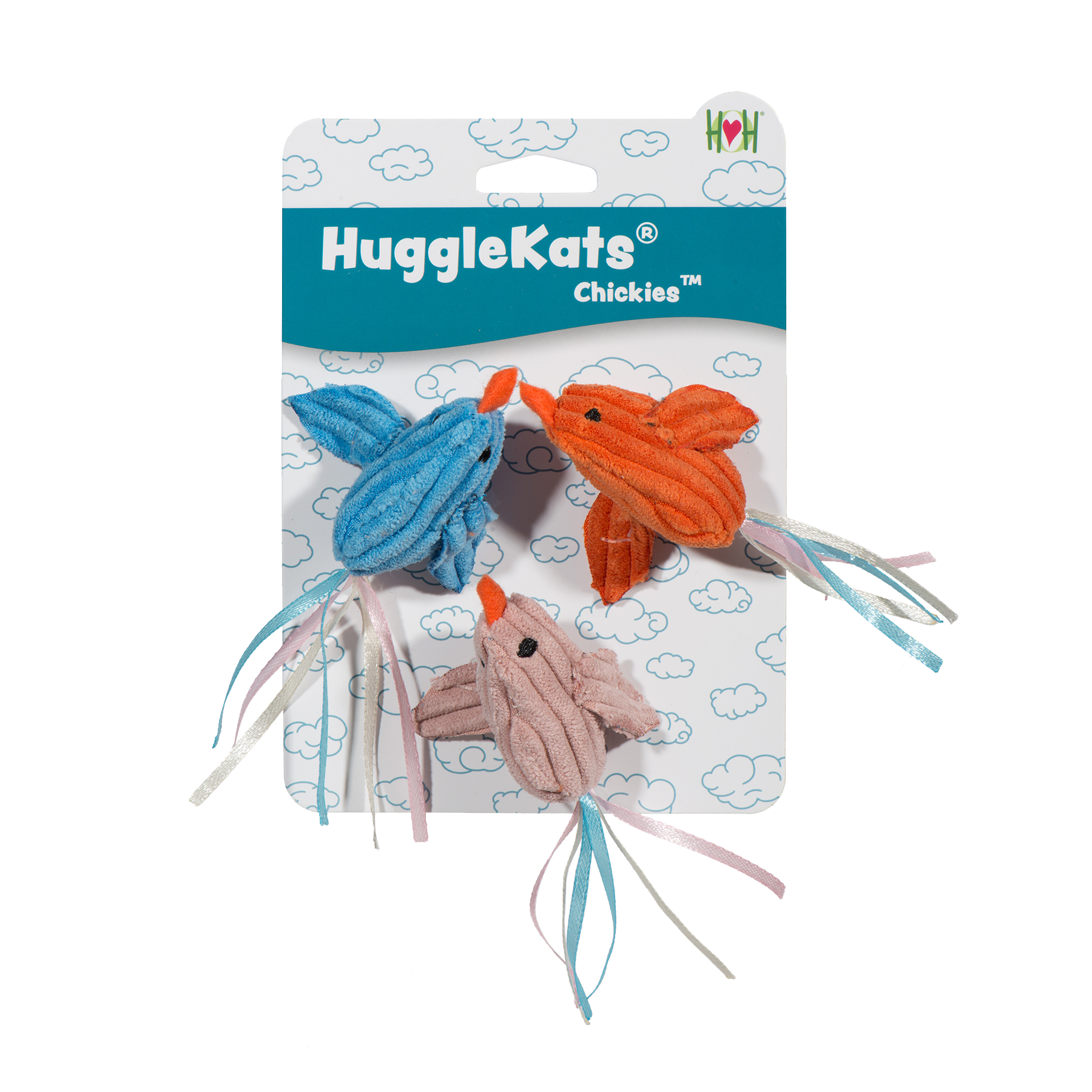 HuggleKats® Chickies Cat Toys, 3 Pack by HuggleHounds