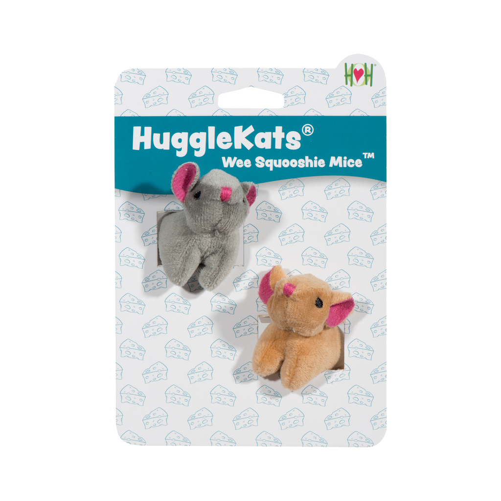 HuggleKats® Wee Squooshie™ Mice Cat Toys, 2 Pack by HuggleHounds