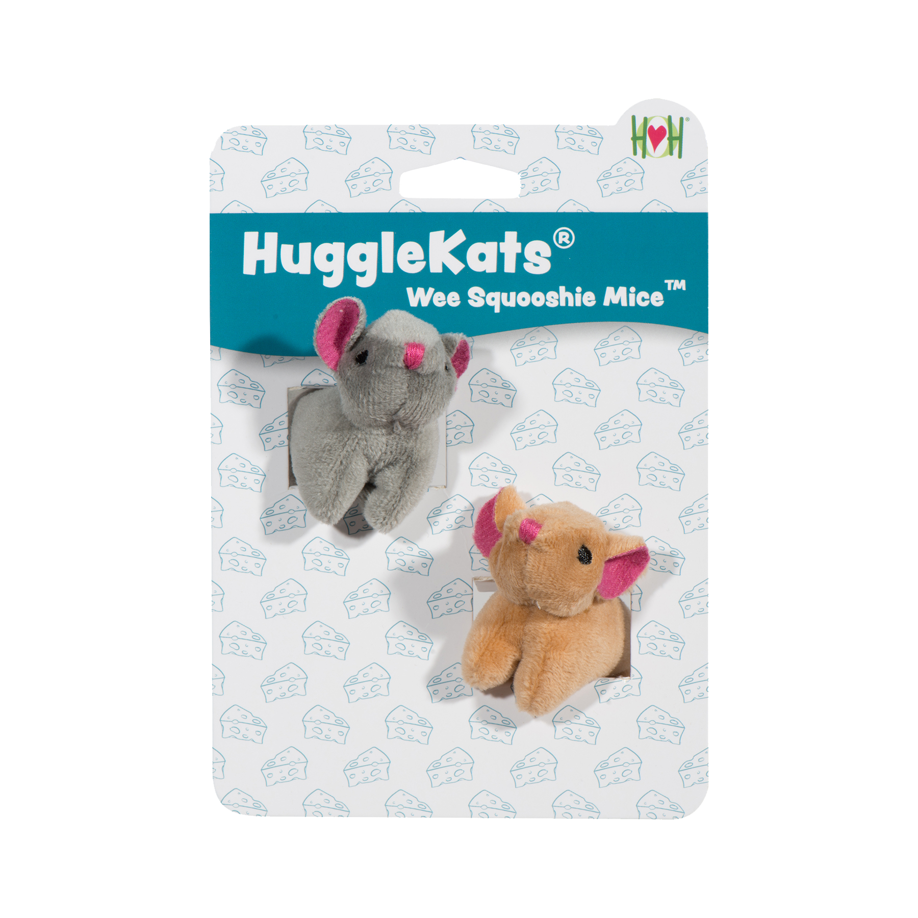 HuggleKats® Wee Squooshie™ Mice Cat Toys, 2 Pack by HuggleHounds