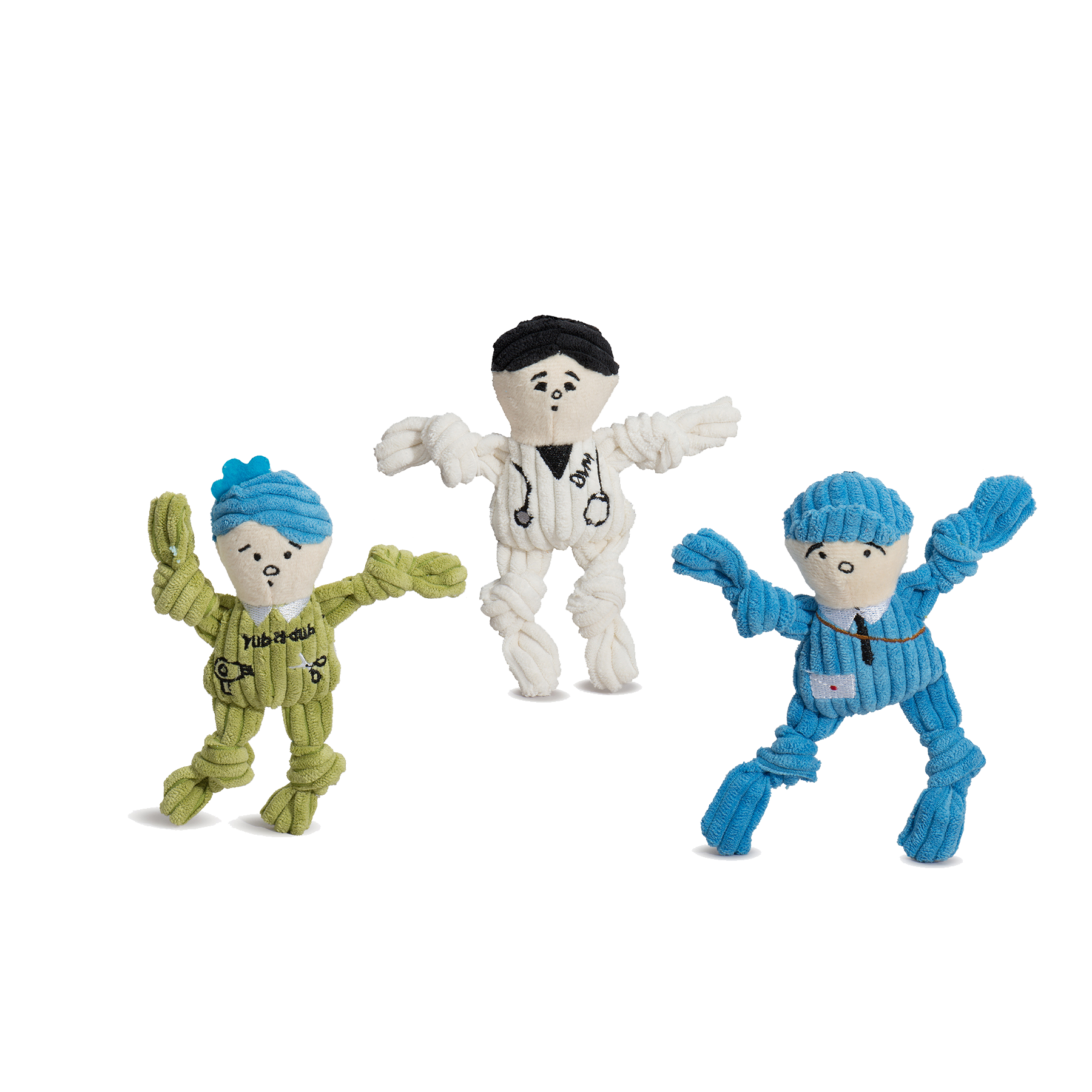Wee Huggles® Assorted Dog People™ Plush Dog Toys, 3 Pack by HuggleHounds