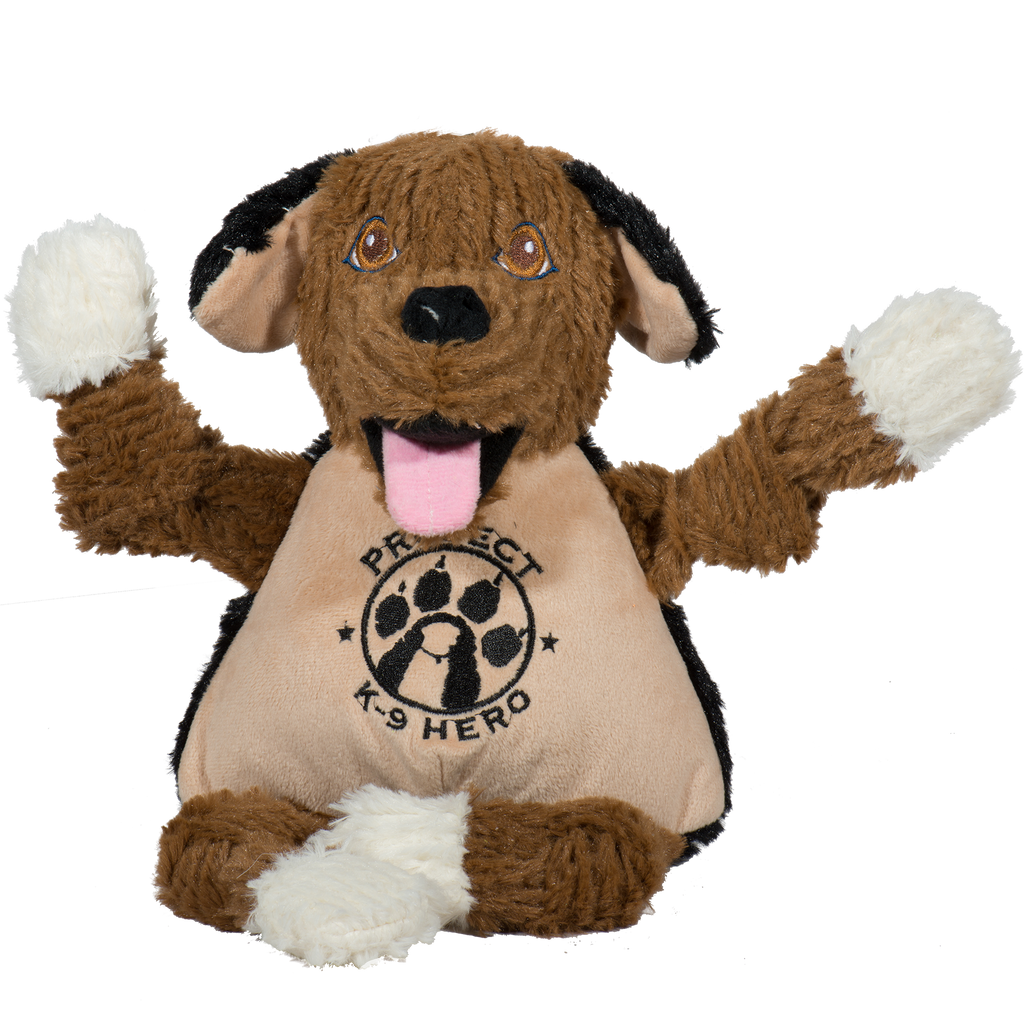 HuggleCause™, Project K-9 Hero, Flash Knottie® Plush Dog Toy, Large by HuggleHounds