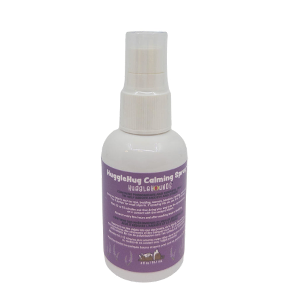HuggleHug™ Lavender Bone & 2oz Calming Spray Dog Toy Set by HuggleHounds