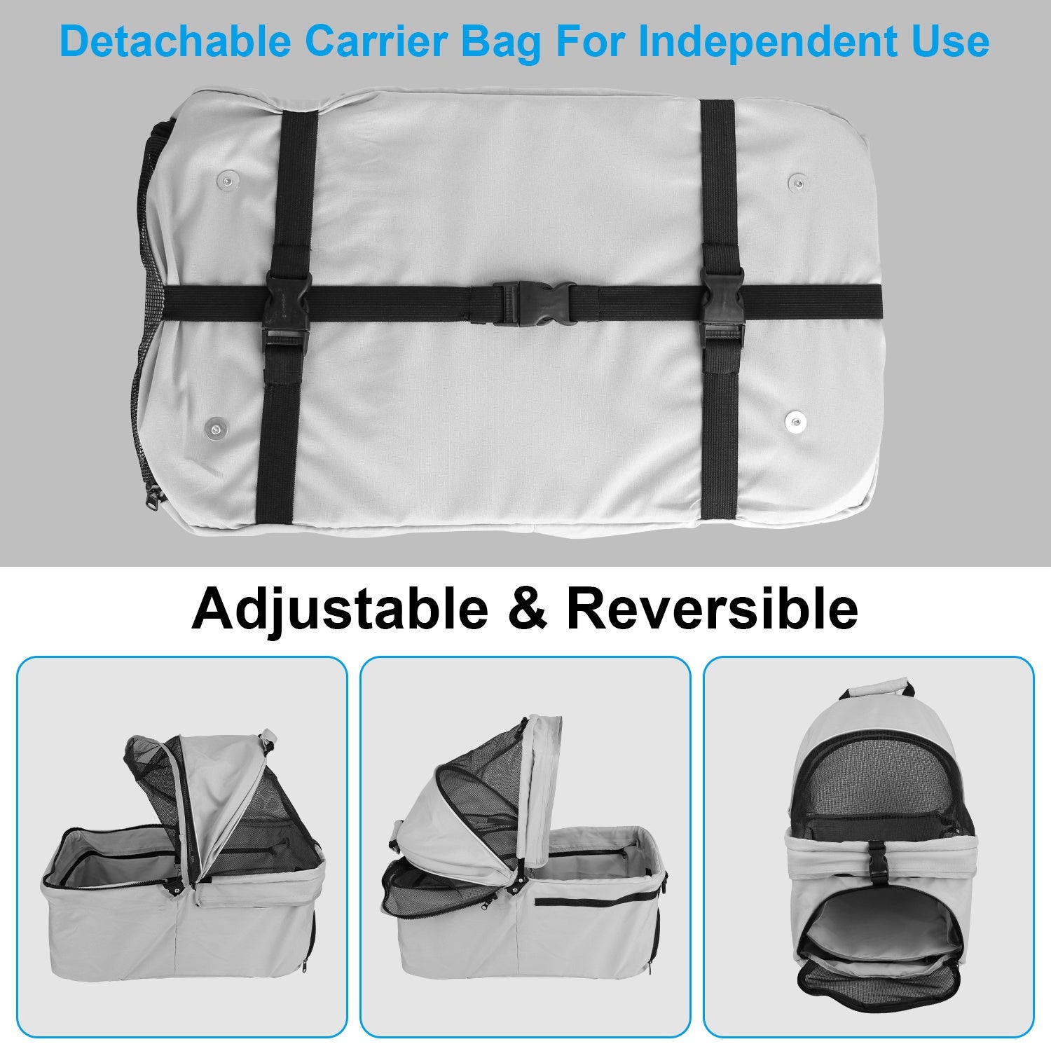 Pet Stroller Foldable Carrier by VetsPetStore