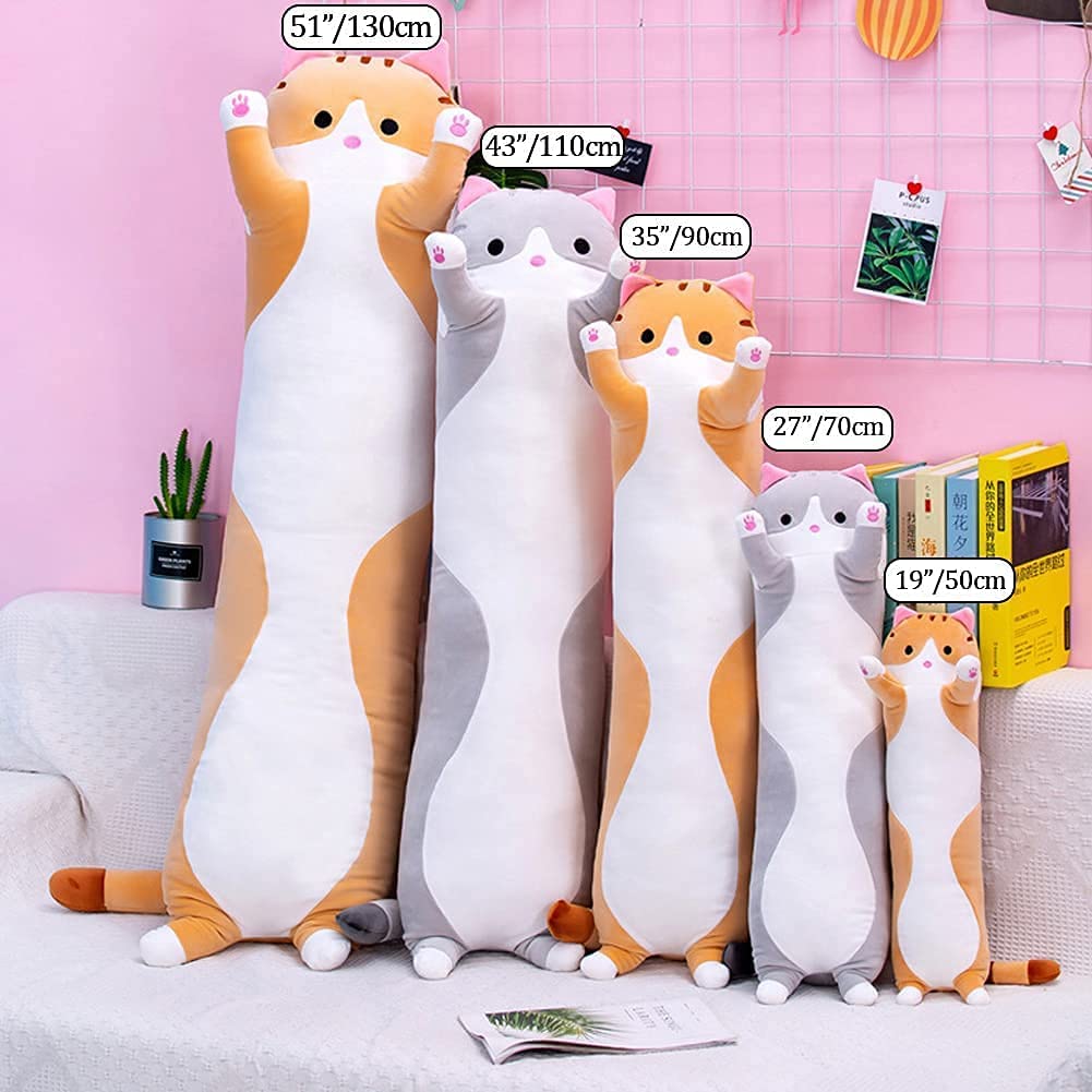 Plush Long Cat Body Pillow by Furr Baby Gifts