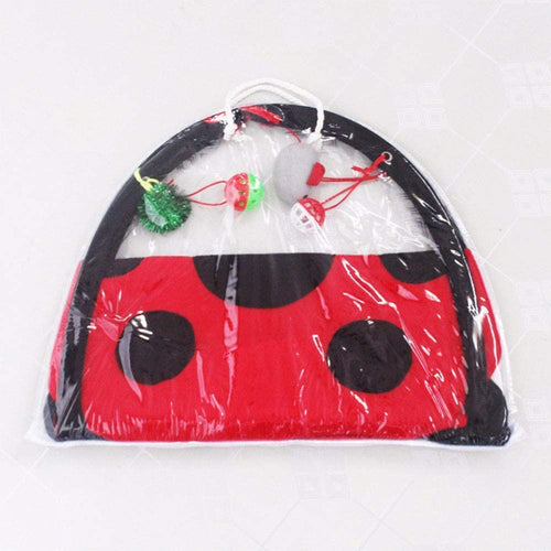 Black Ladybug Cat Play Mat by Furr Baby Gifts